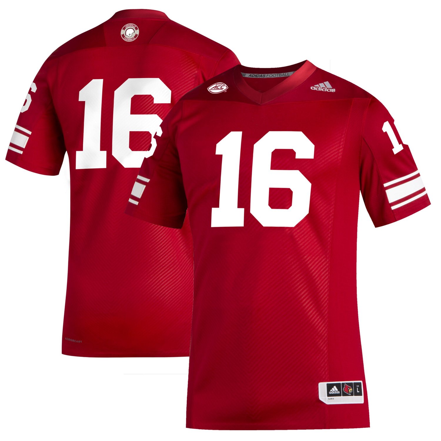 adidas 16 Louisville Cardinals Premier Strategy Football Jersey Academy
