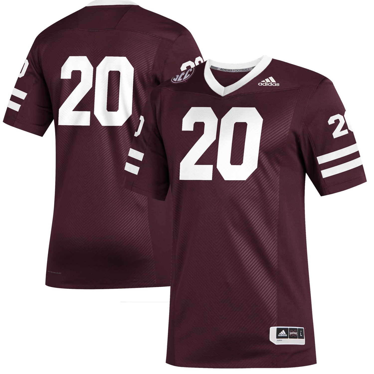 adidas 20 Mississippi State Bulldogs Premier Strategy Football Jersey ...