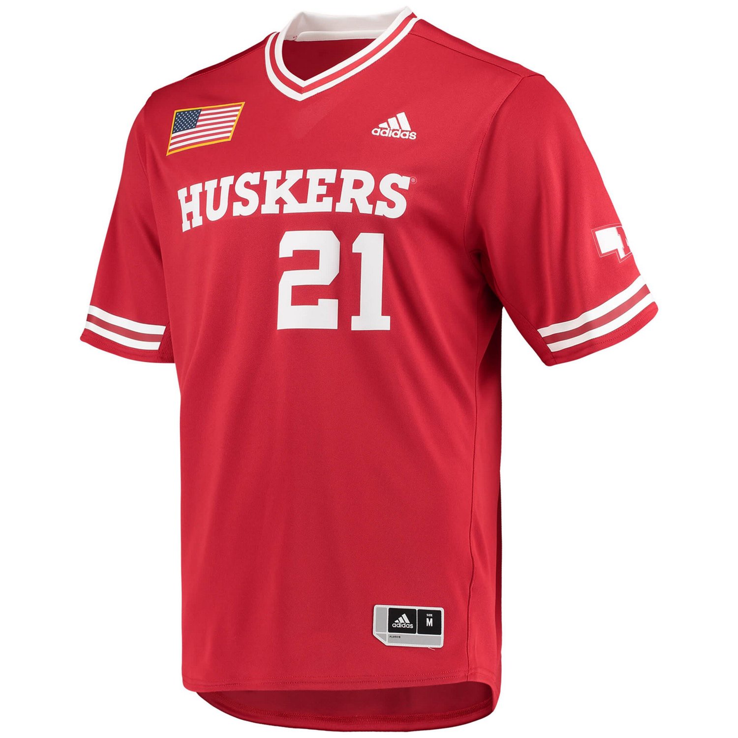 adidas Nebraska Huskers Replica VNeck Baseball Jersey Academy