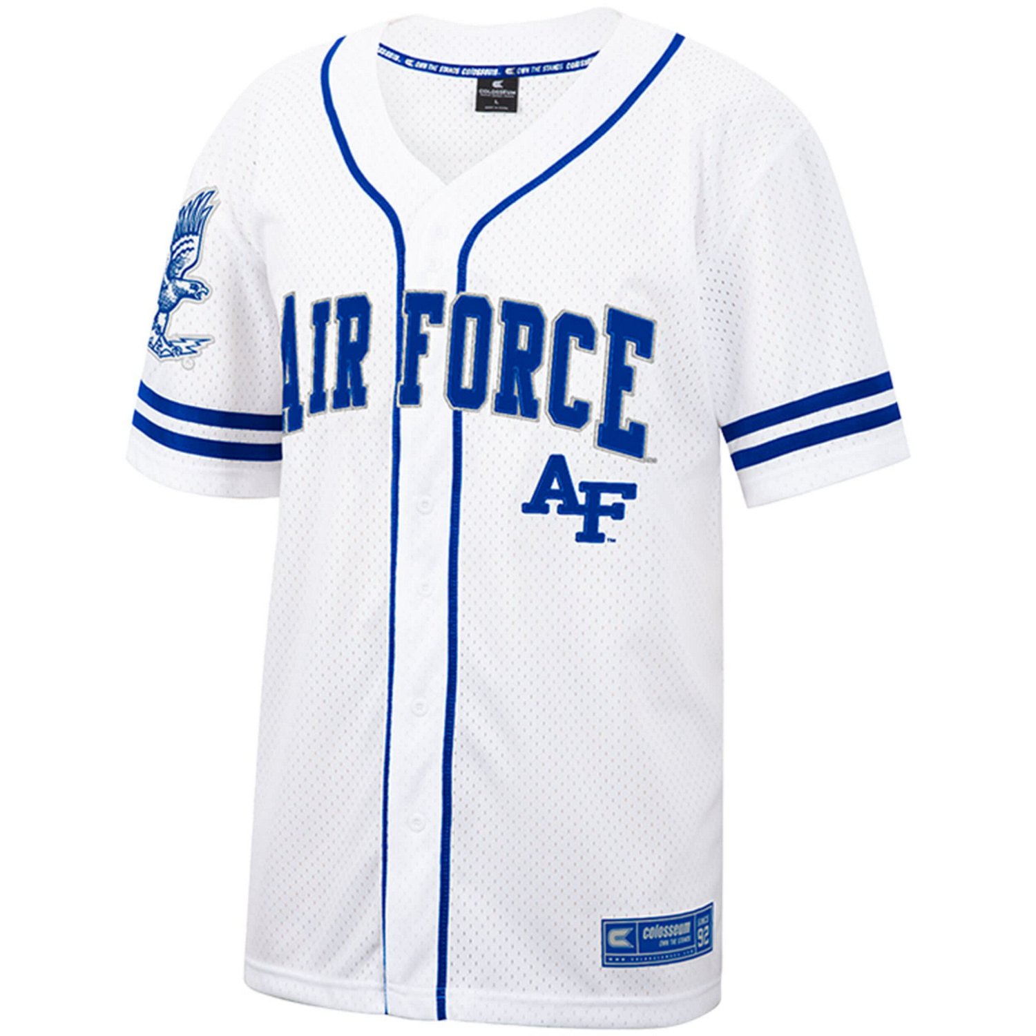 Colosseum Air Force Falcons Free Spirited Mesh Button-Up Baseball ...