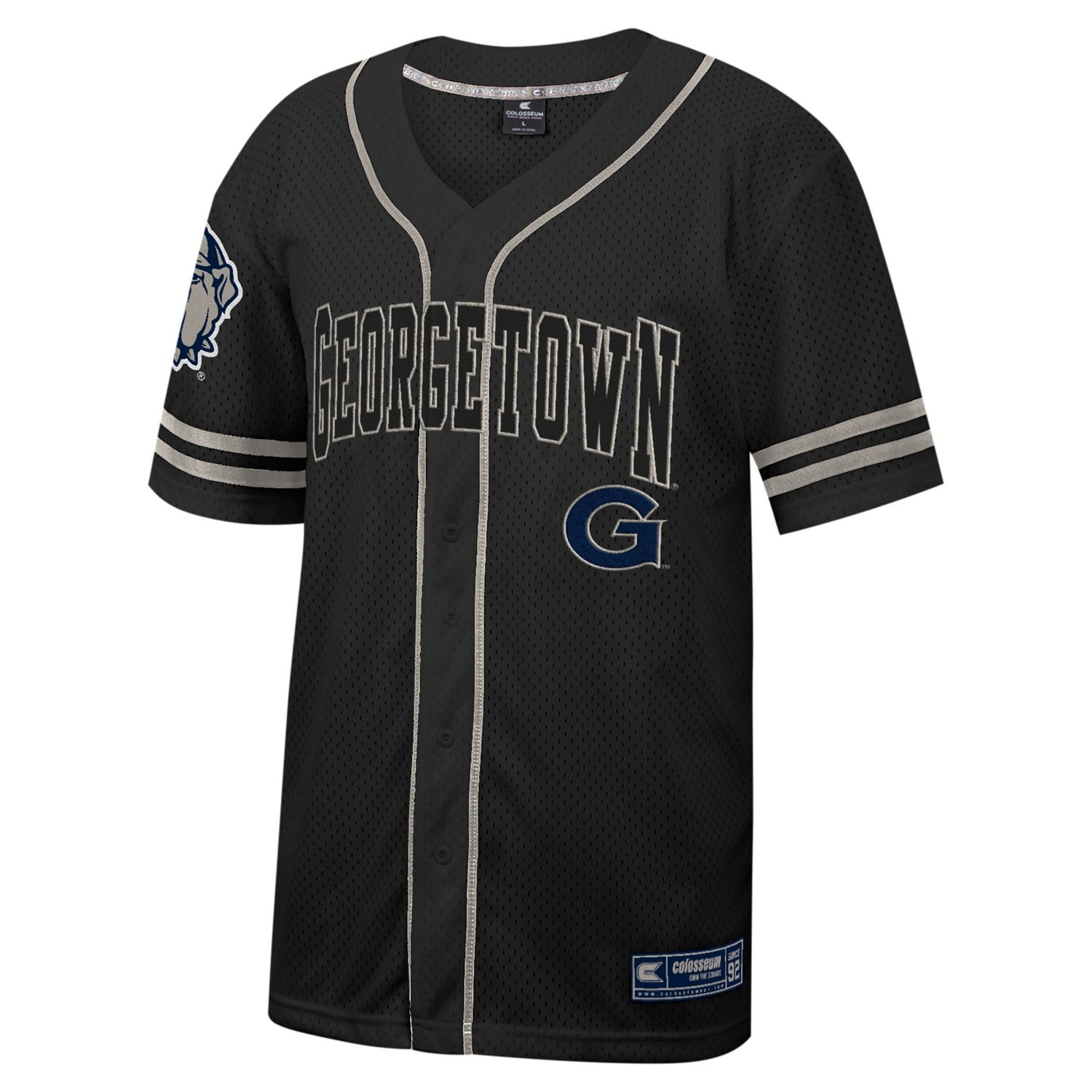 Colosseum Georgetown Hoyas Free Spirited Mesh Button-Up Baseball Jersey ...