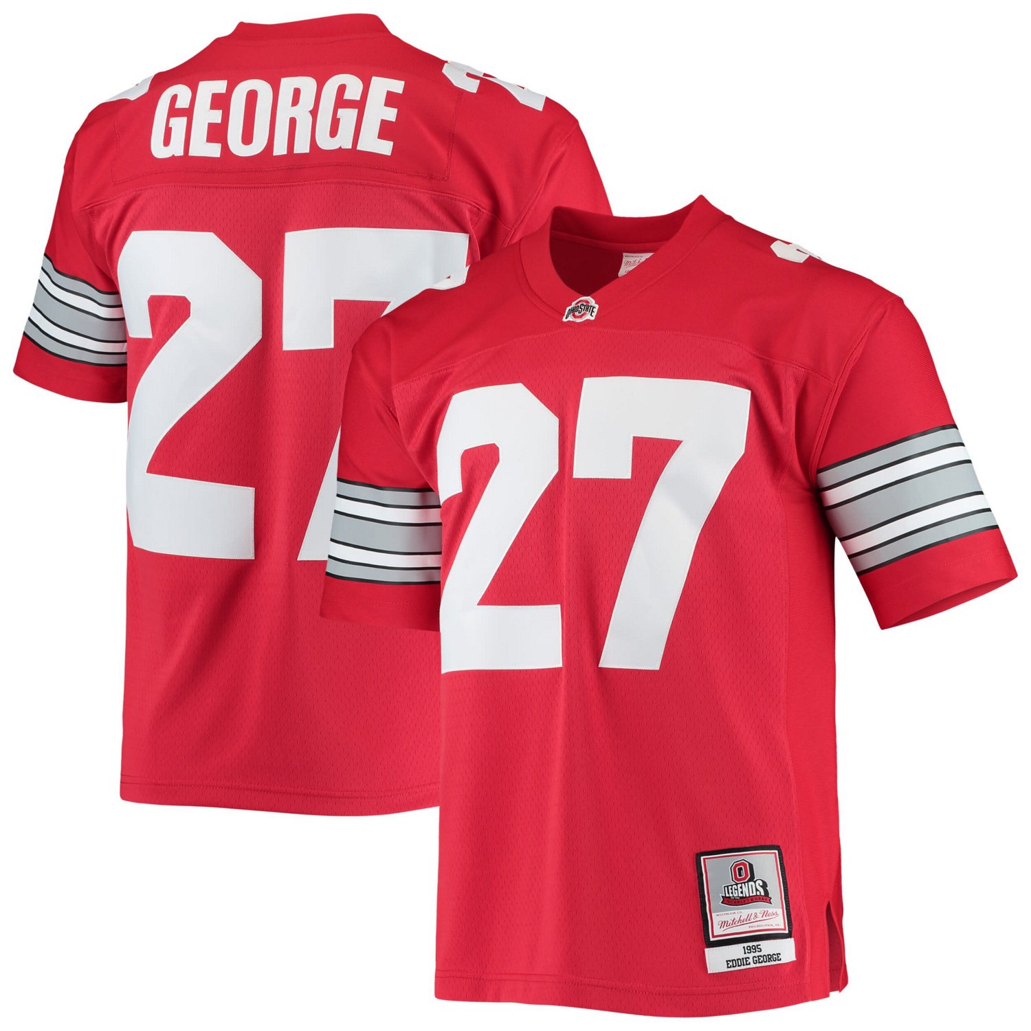 Mitchell Ness Eddie George Ohio State Buckeyes 1995 Authentic Throwback ...