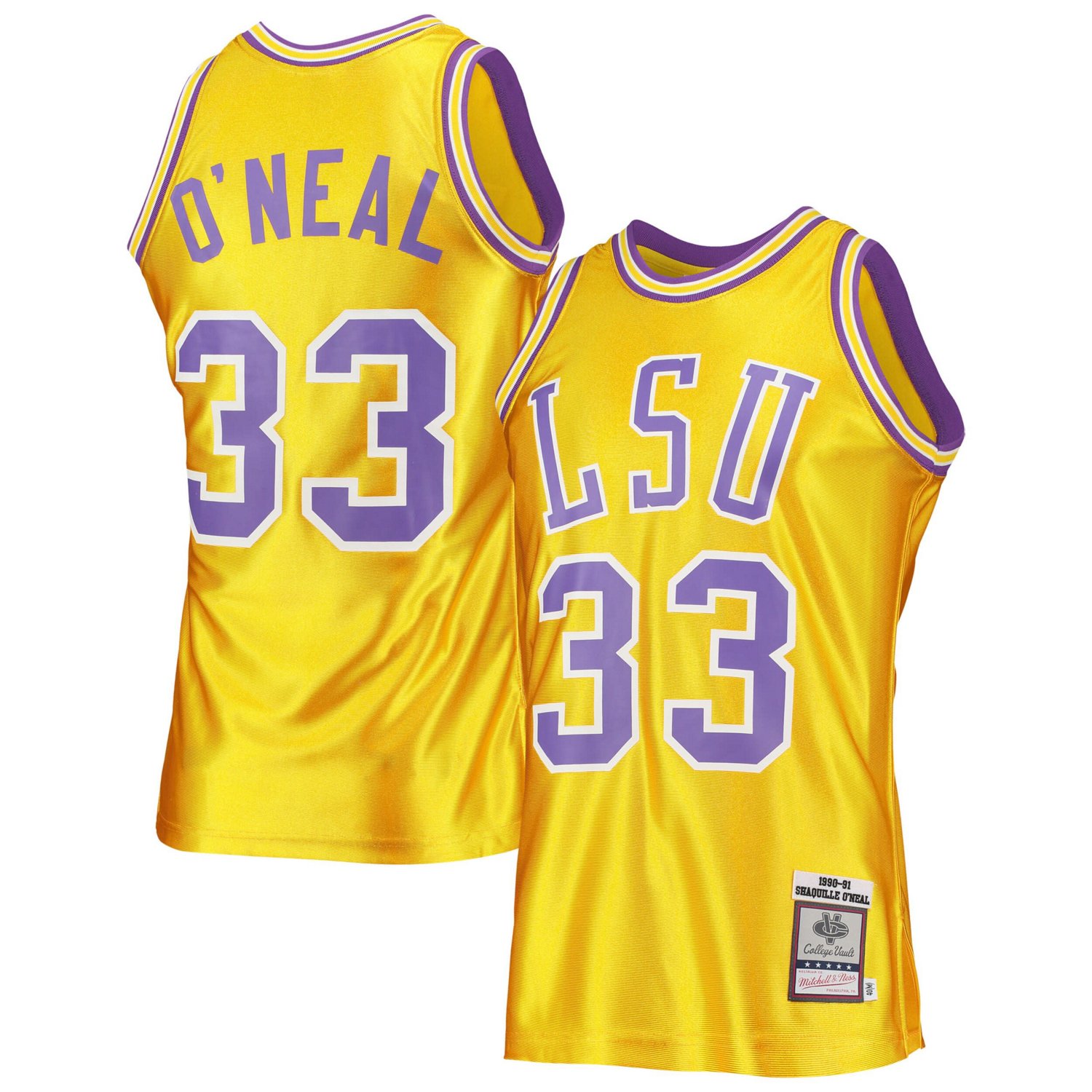 Mitchell Ness Shaquille O'Neal LSU Tigers 1990/91 Authentic Throwback