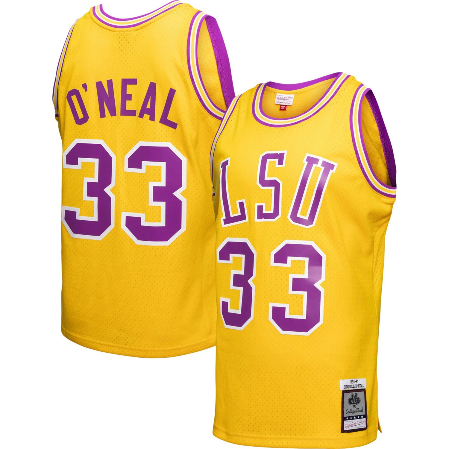 Mitchell Ness Shaquille O'Neal LSU Tigers 1990/91 College Vault Player