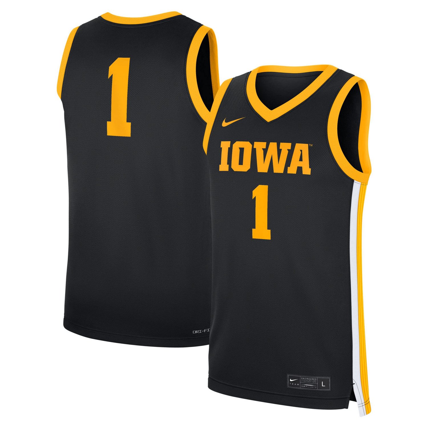 Nike 1 Iowa Hawkeyes Road Replica Jersey | Academy