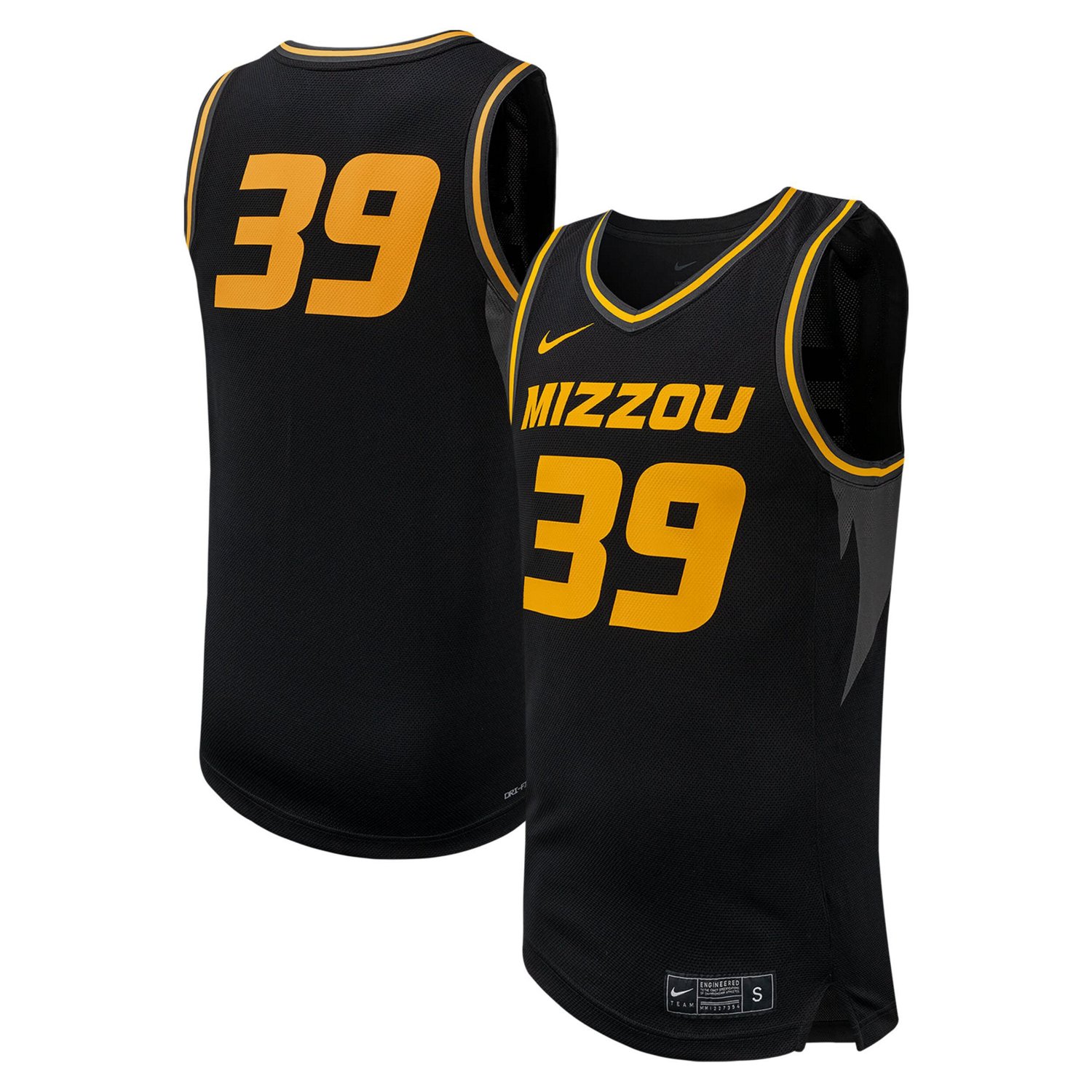 Nike 39 Missouri Tigers Replica Basketball Jersey Academy