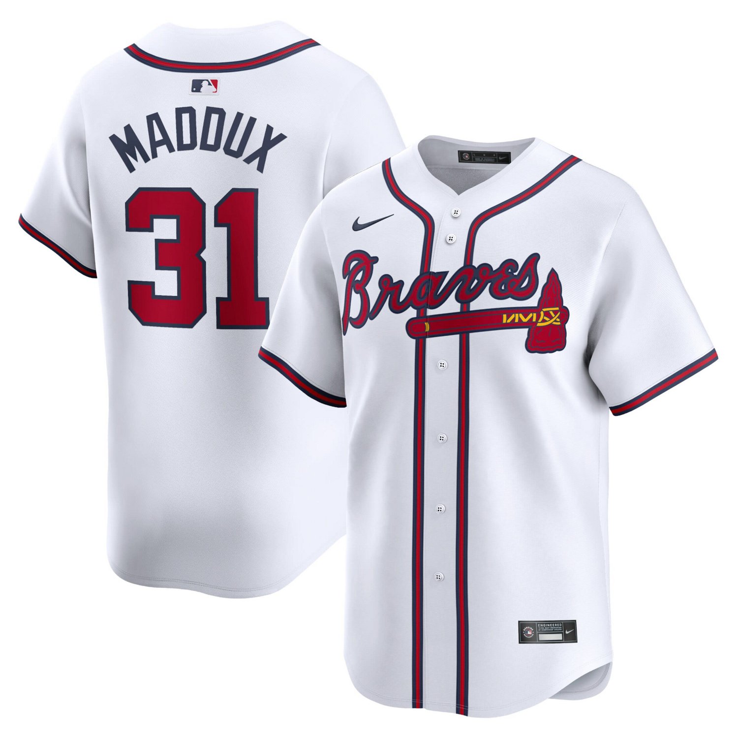 Nike Greg Maddux Atlanta Braves Home Limited Player Jersey | Academy