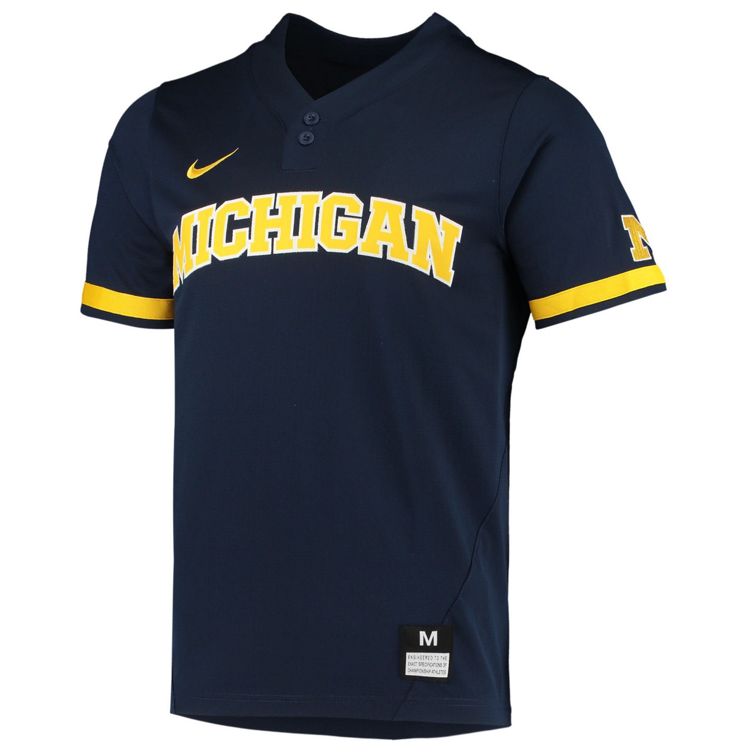 Nike Michigan Wolverines Replica 2-Button Baseball Jersey | Academy