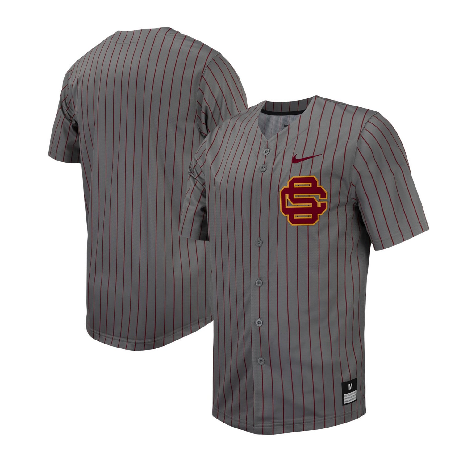 Nike USC Trojans Pinstripe Replica Full-Button Baseball Jersey | Academy