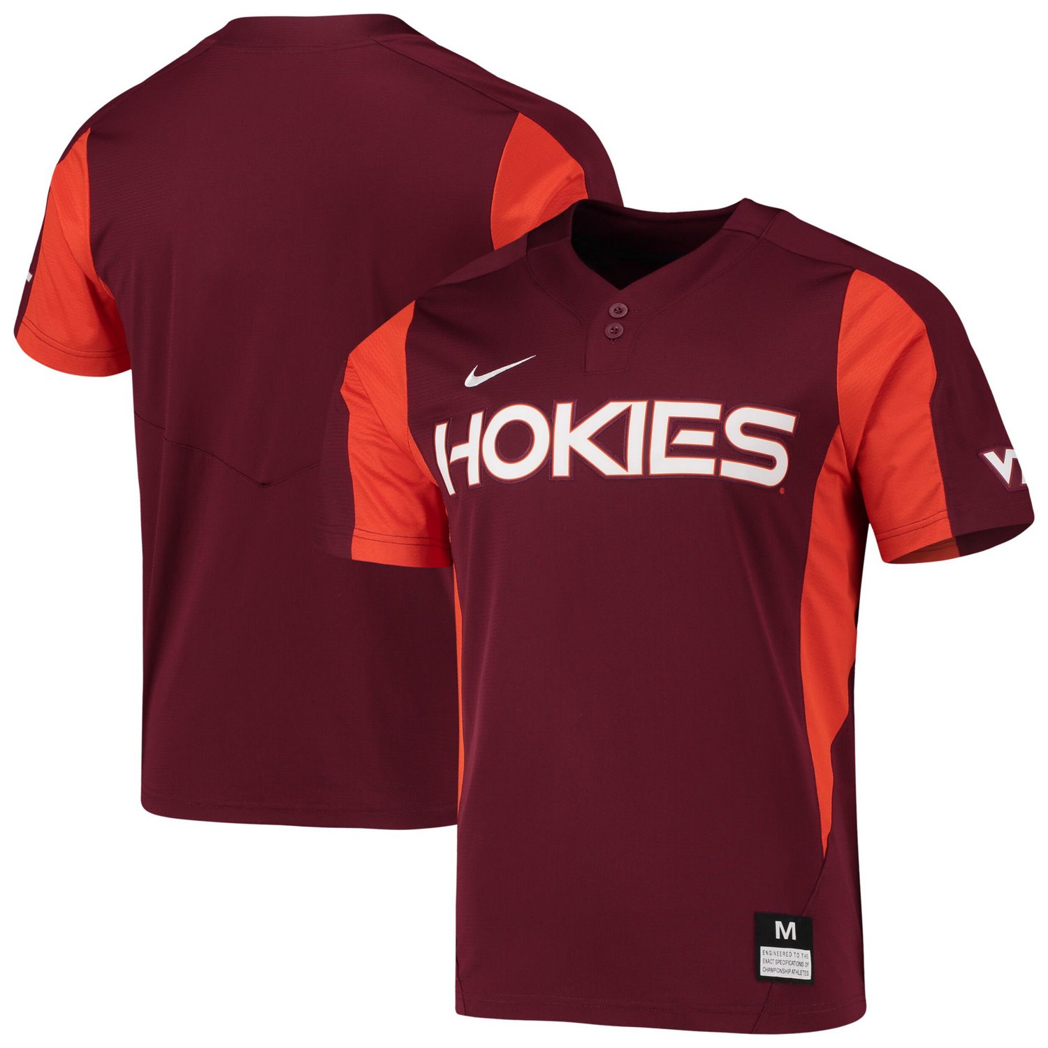 Nike Virginia Tech Hokies 2-Button Replica Baseball Jersey | Academy