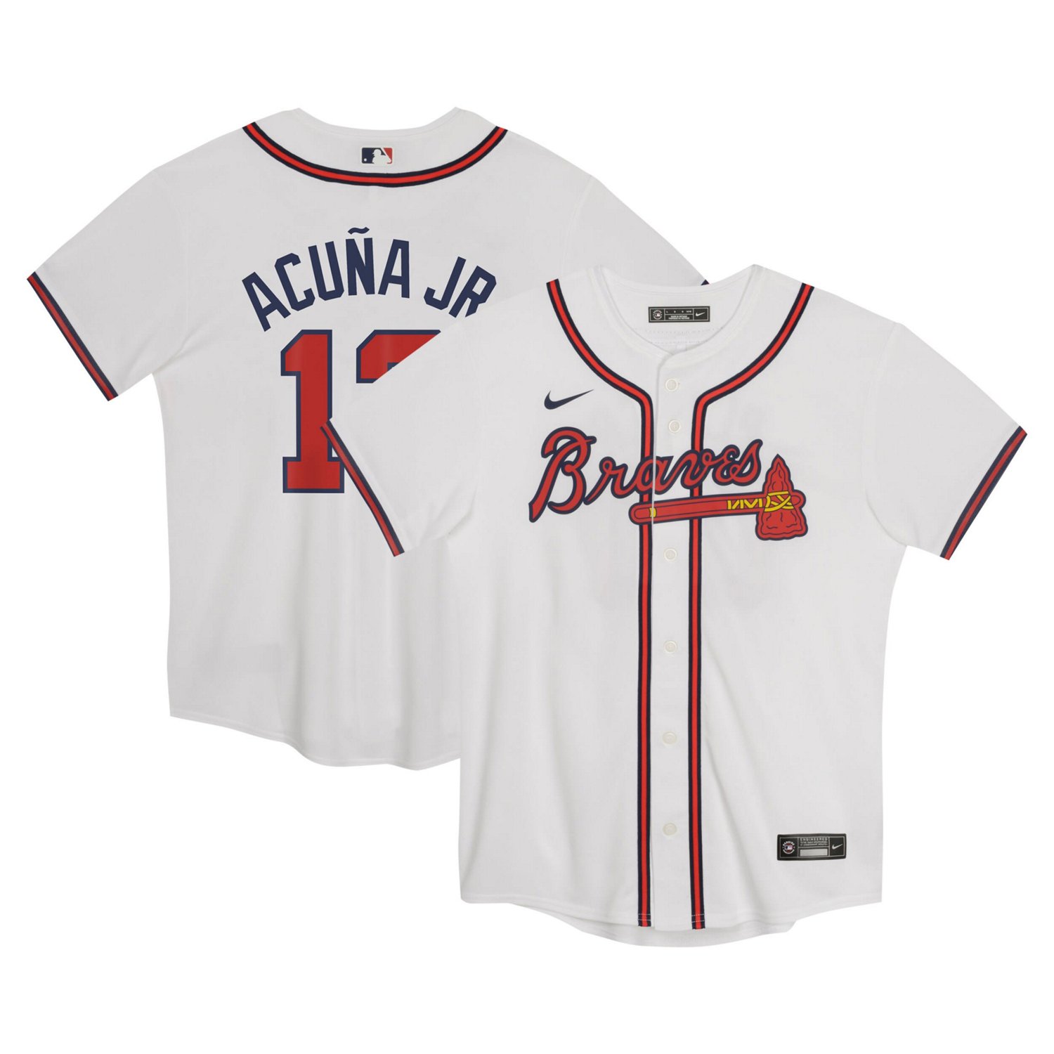 Preschool Nike Ronald Acua Jr Atlanta Braves Home Game Jersey Academy