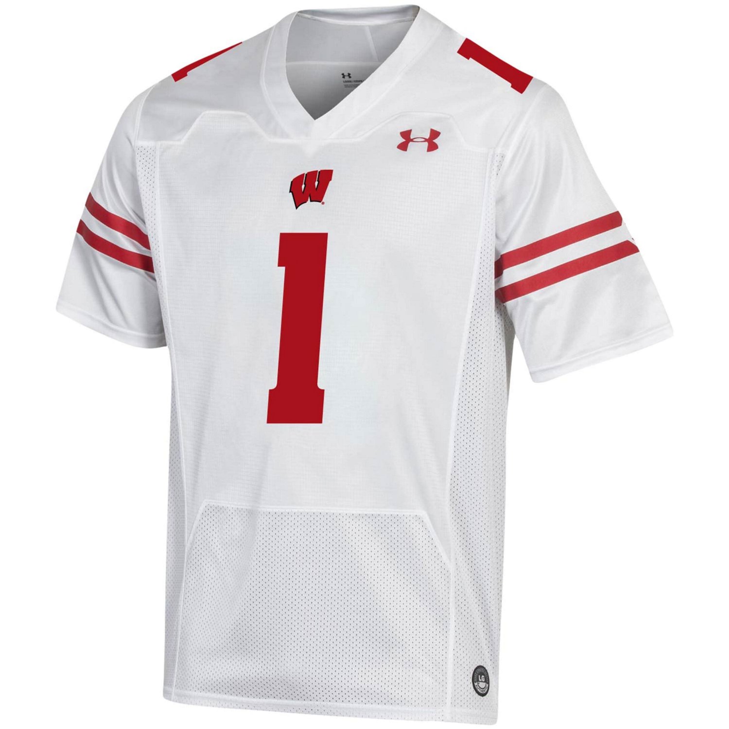 Under Armour 1 Wisconsin Badgers Replica Football Jersey Academy