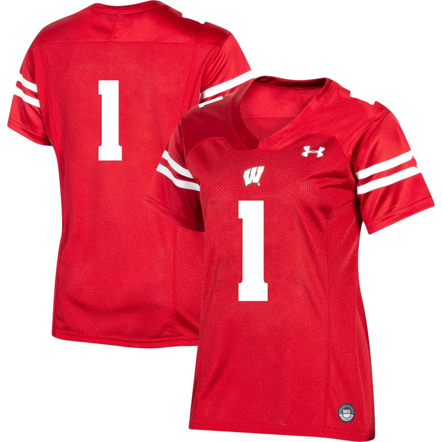 Under Armour 1 Wisconsin Badgers Team Replica Football Jersey Academy