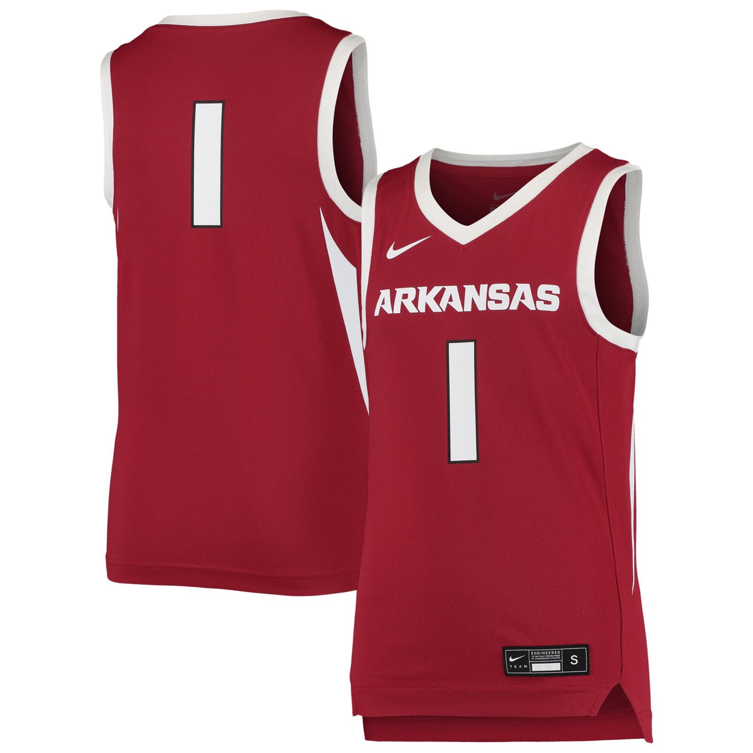 Youth Nike 1 Arkansas Razorbacks Team Replica Basketball Jersey Academy
