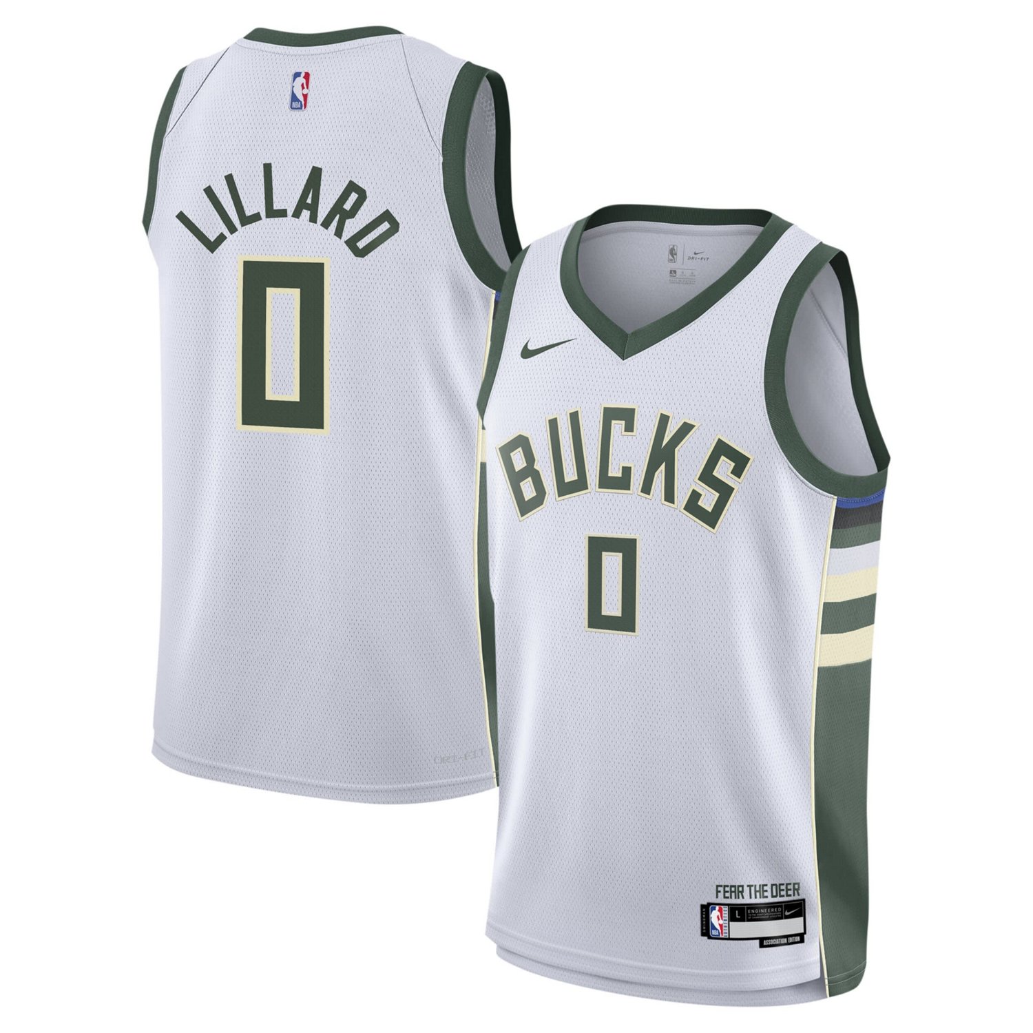 Youth Nike Damian Lillard Milwaukee Bucks Swingman Jersey - Association ...