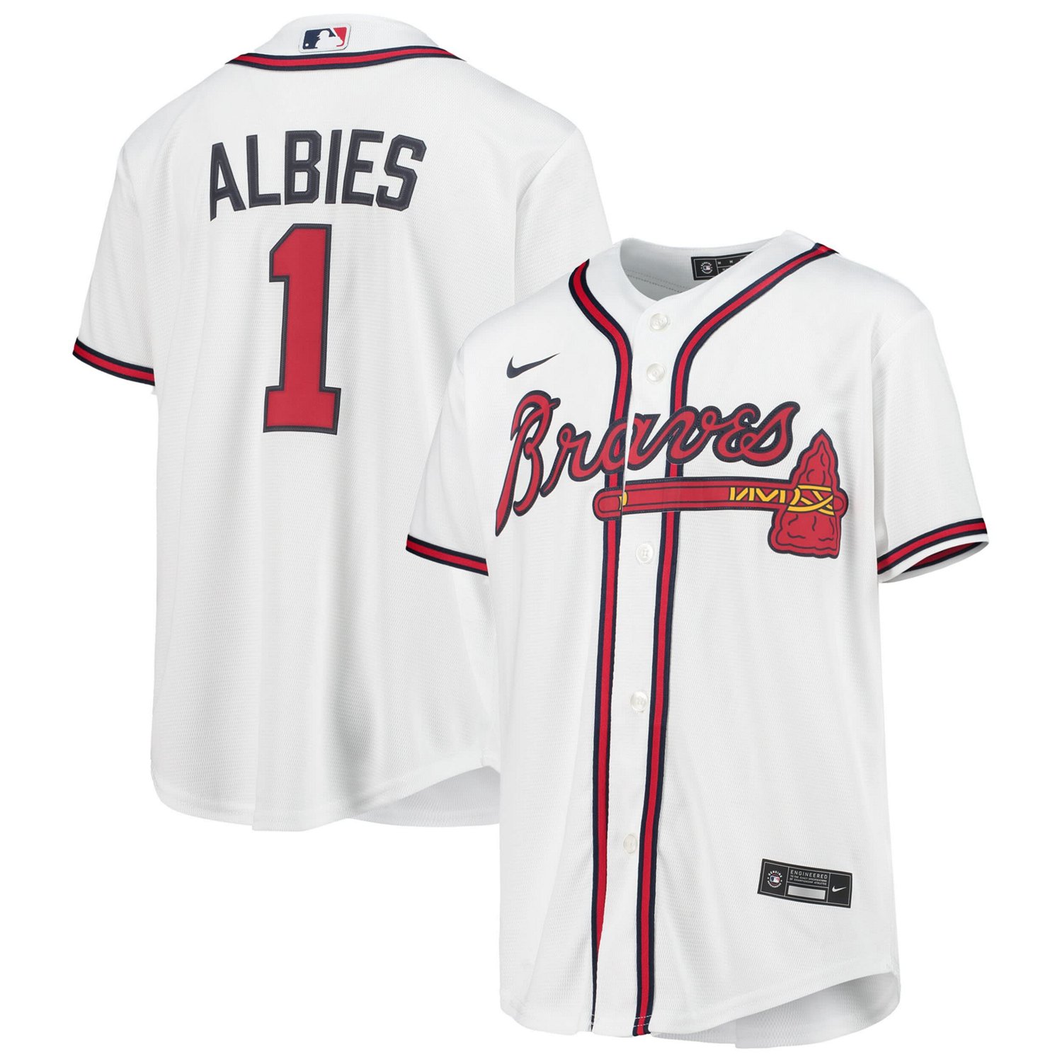 Youth Nike Ozzie Albies Atlanta Braves Alternate Replica Player Jersey