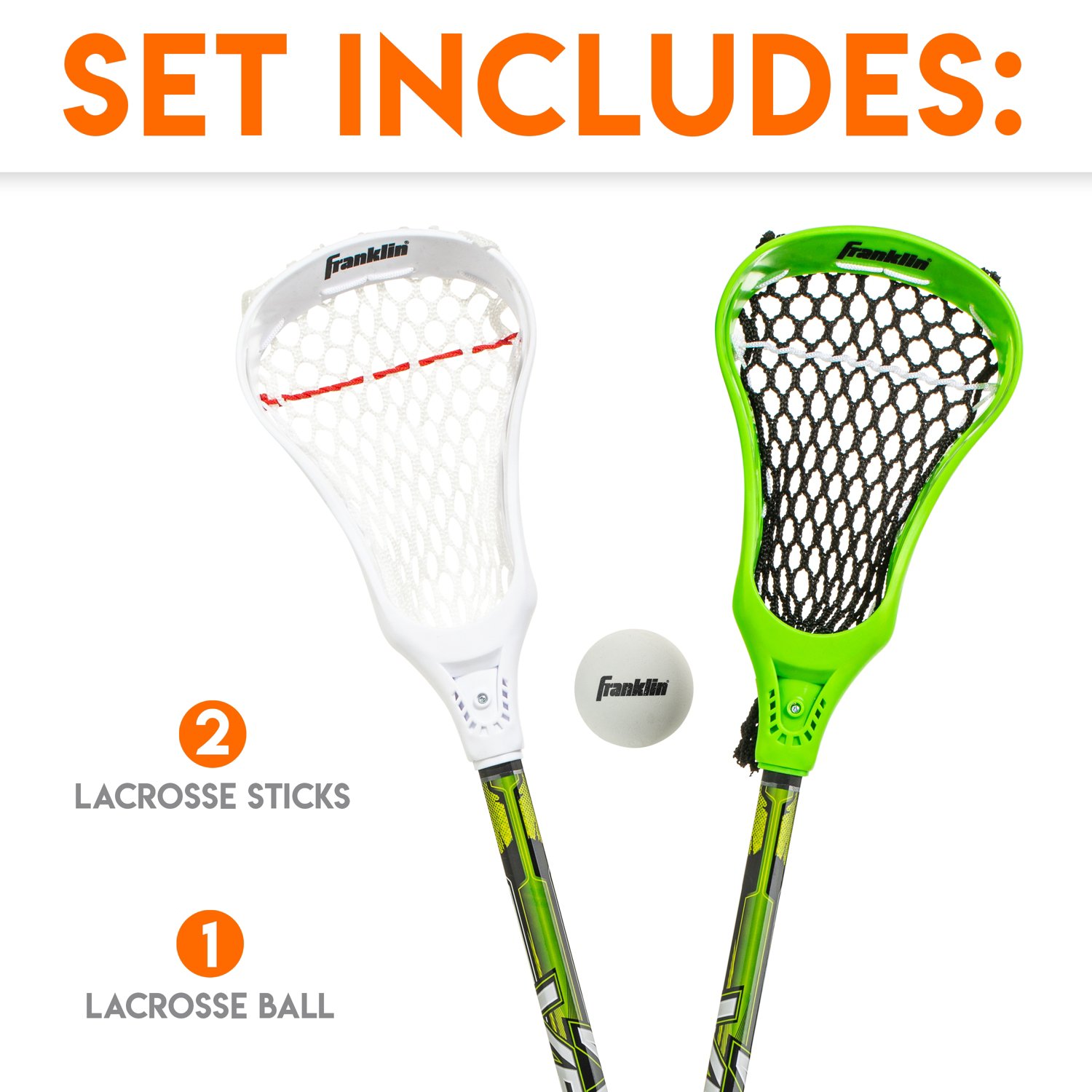 Franklin Sports Kids' Practice Lacrosse Set Academy