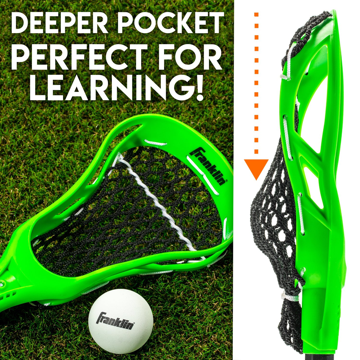 Franklin Sports Kids' Practice Lacrosse Set Academy