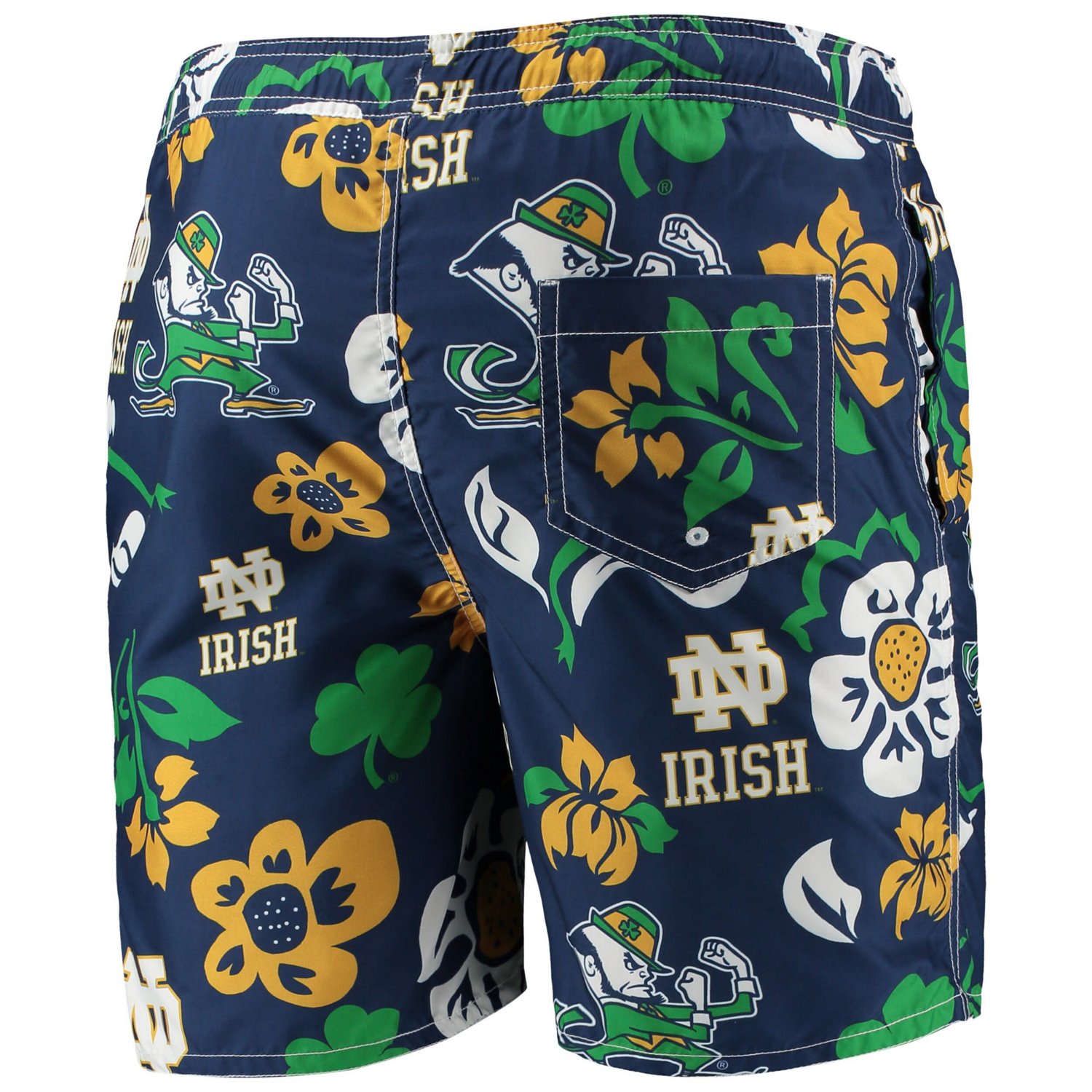 Wes Willy Notre Dame Fighting Irish Floral Volley Swim Trunks Academy