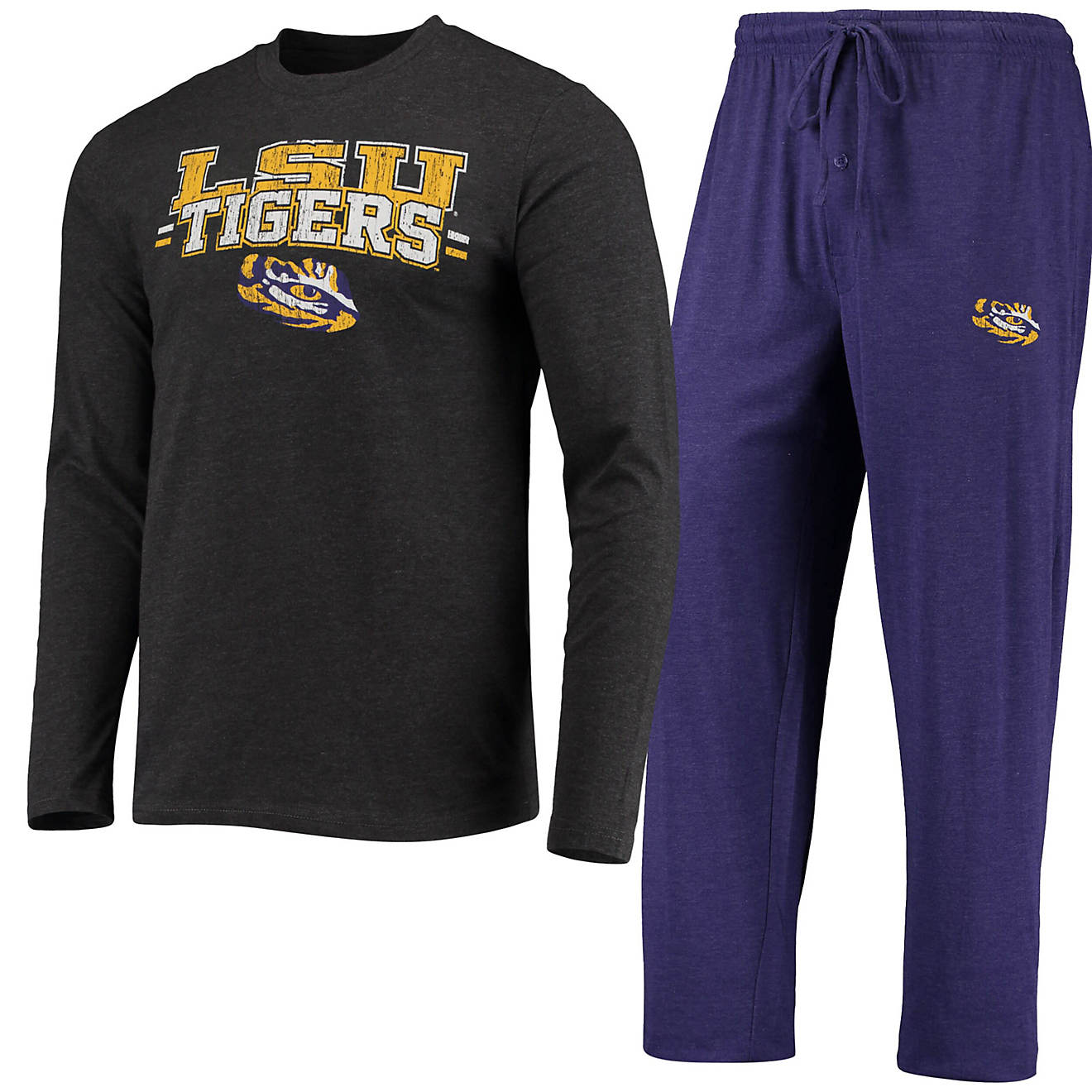 Concepts Sport /Heathered Charcoal LSU Tigers Meter Long Sleeve T-Shirt ...