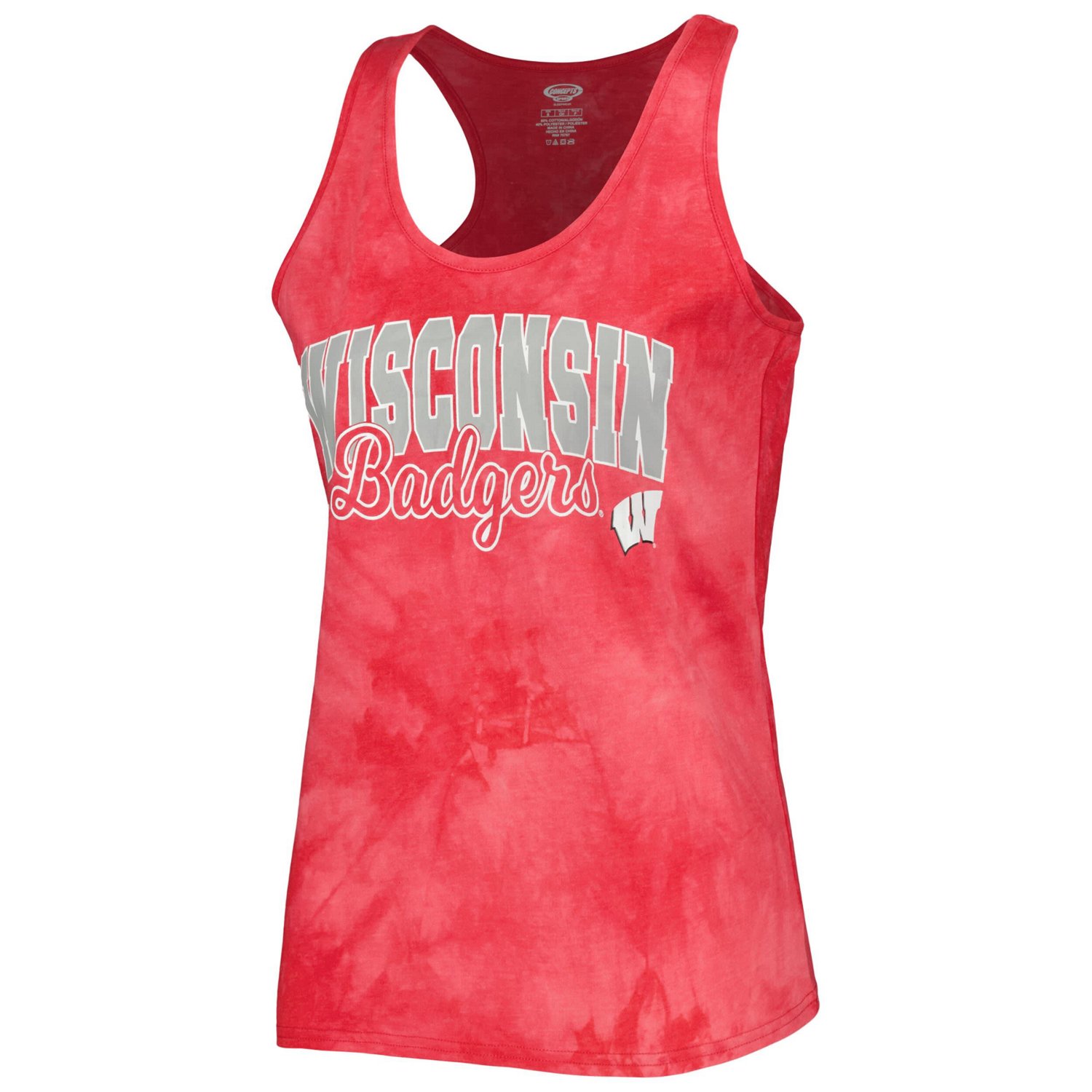 Concepts Sport Wisconsin Badgers Billboard Tie-dye Tank And Shorts 