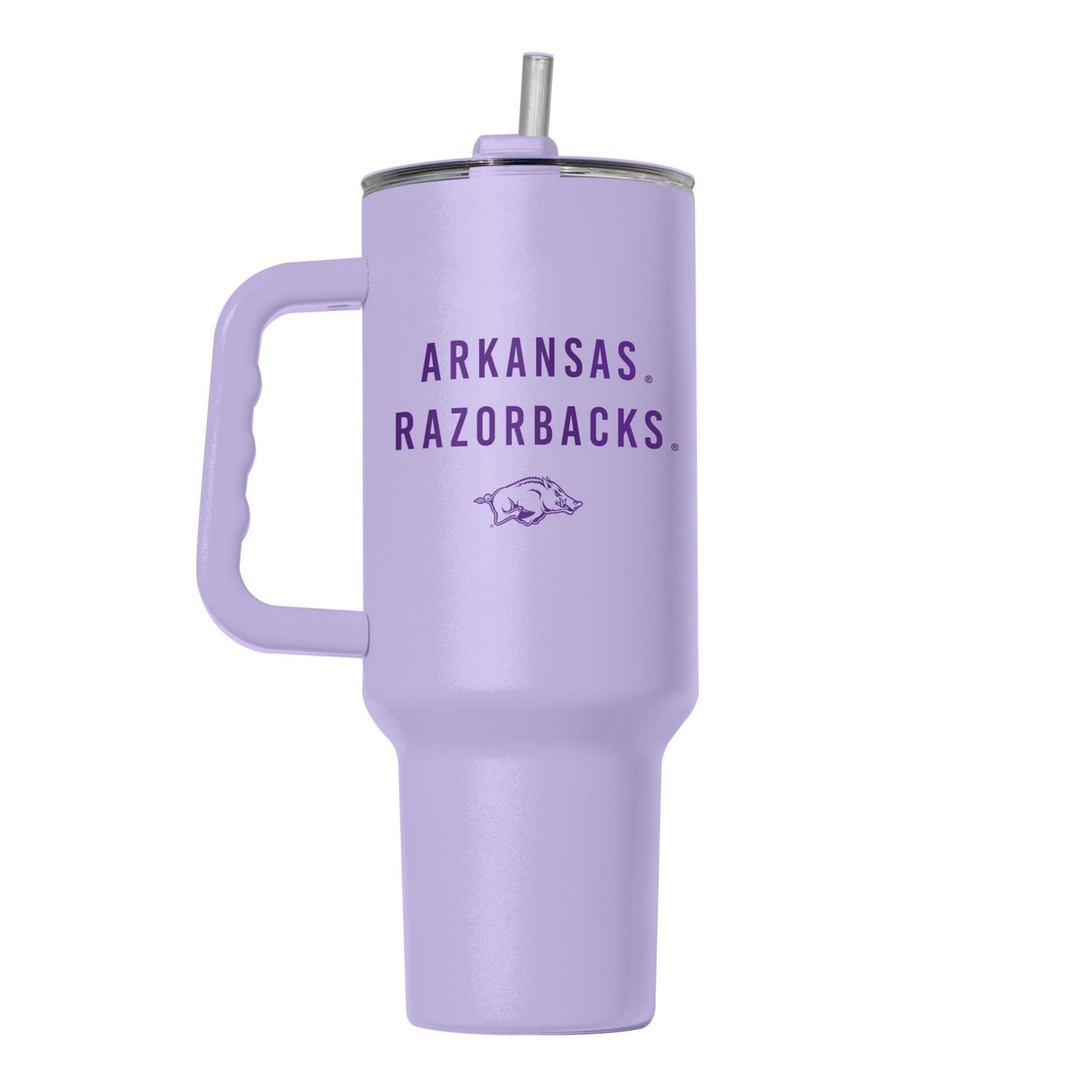 Arkansas Razorbacks 40oz Lavender Soft Touch Tumbler | Academy