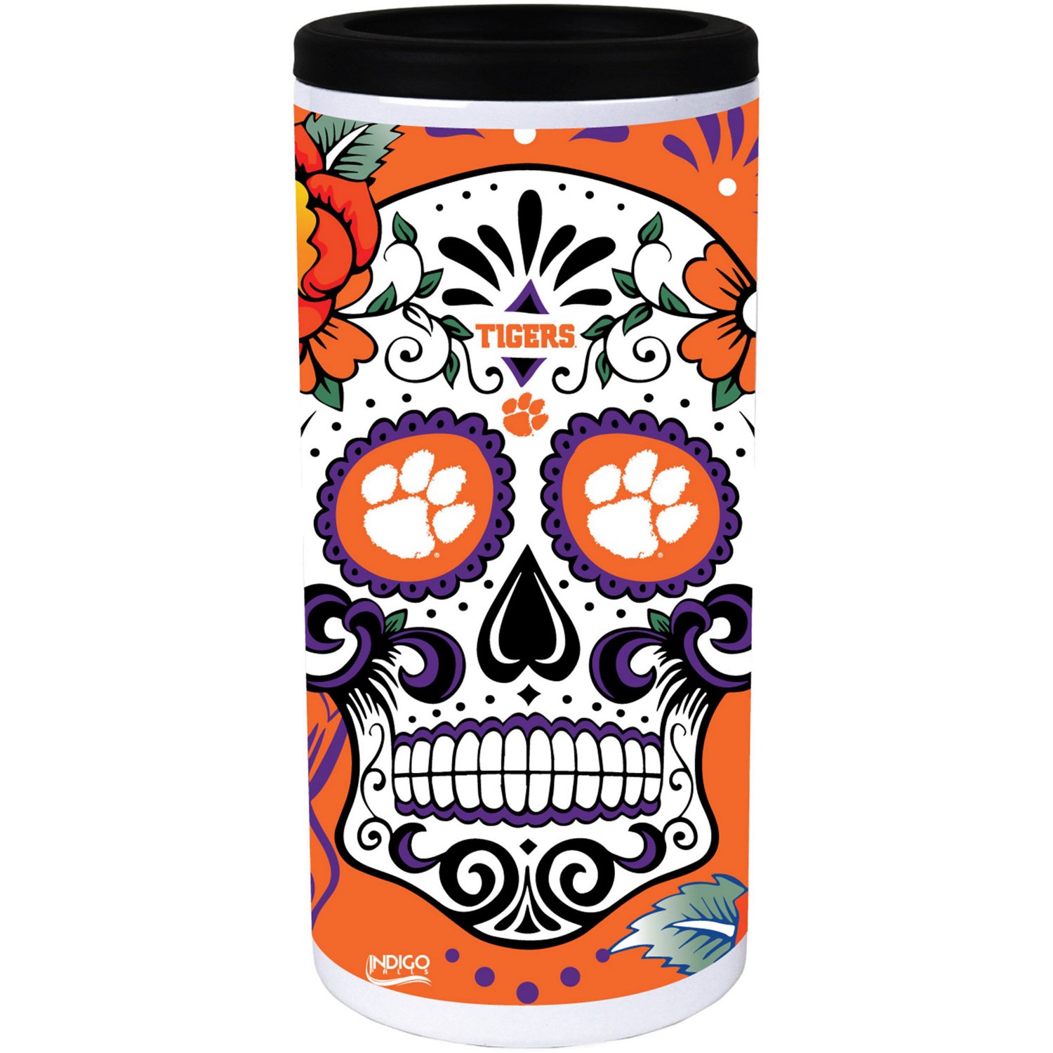 Clemson Tigers Dia Stainless Steel 12oz Slim Can Cooler Academy