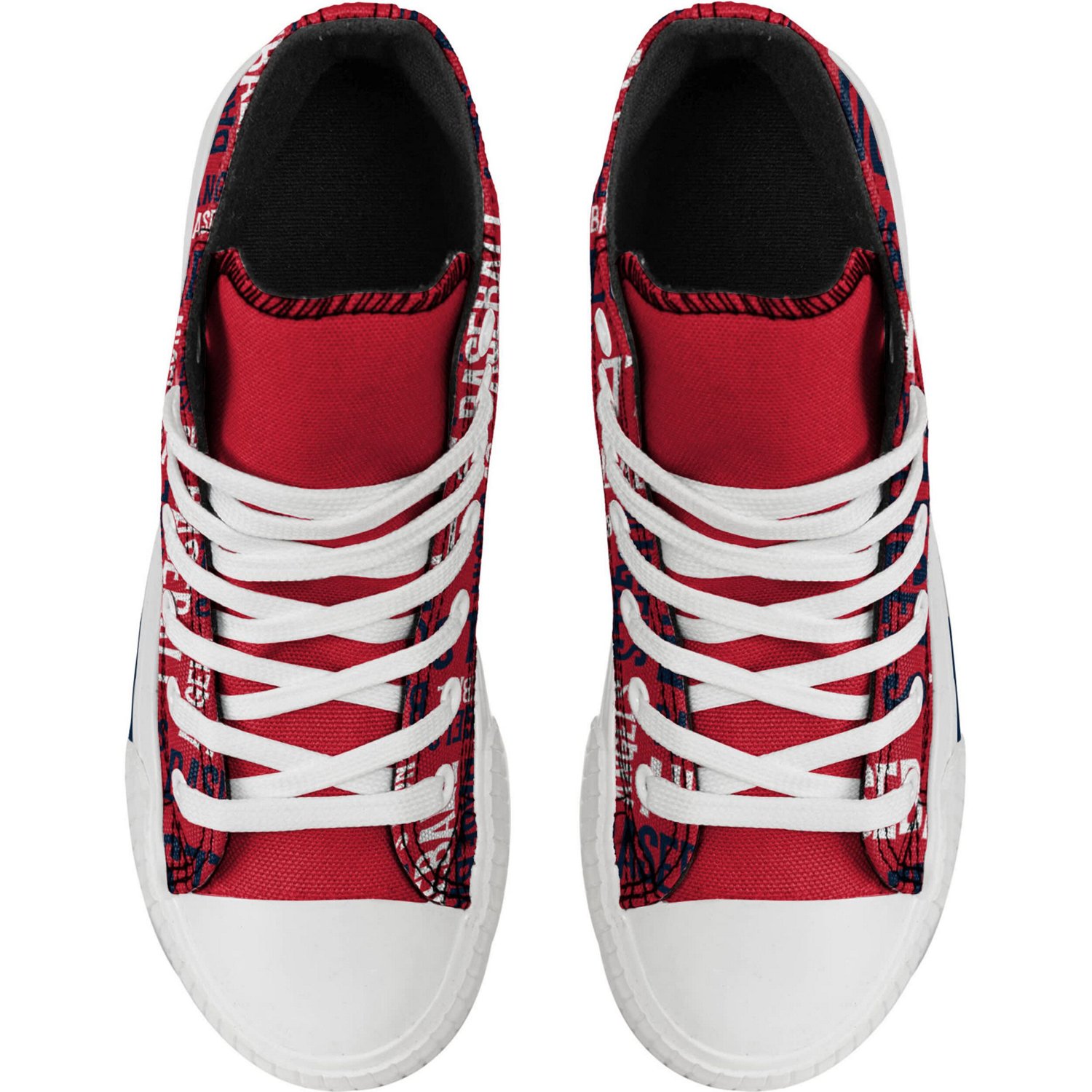 FOCO Los Angeles Angels Repeat Wordmark High Top Canvas Allover ...