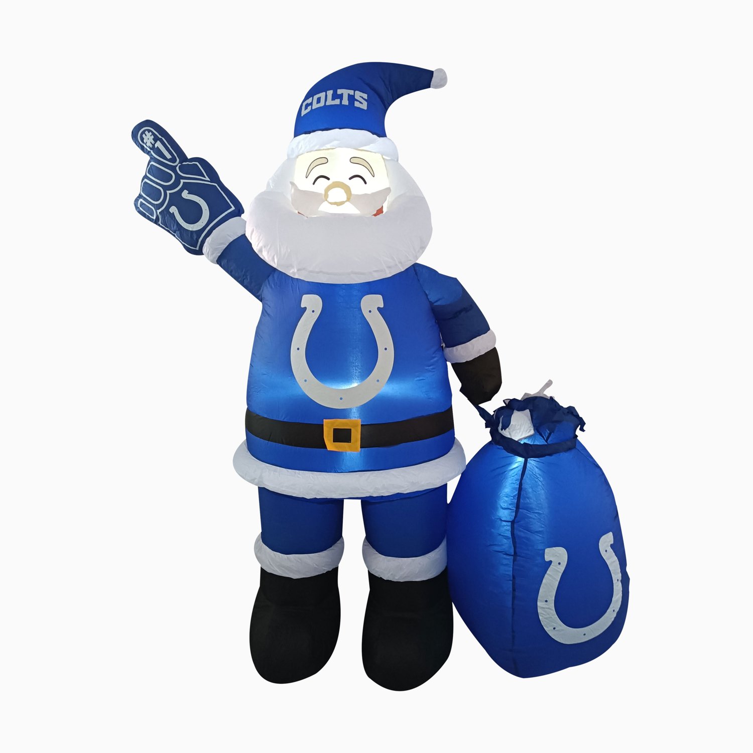 Logo Brands Indianapolis Colts 7 Ft Inflatable Santa 