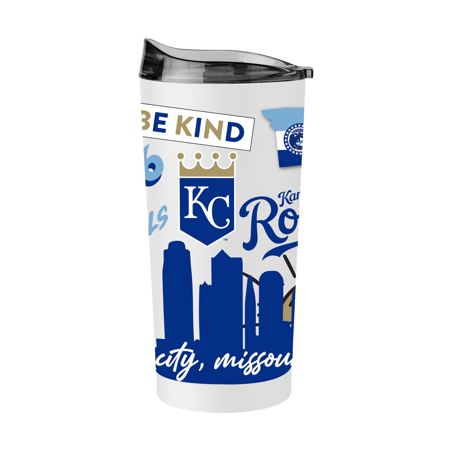 Logo Brands Kansas City Royals 20 oz Native Powder Coat Tumbler Academy