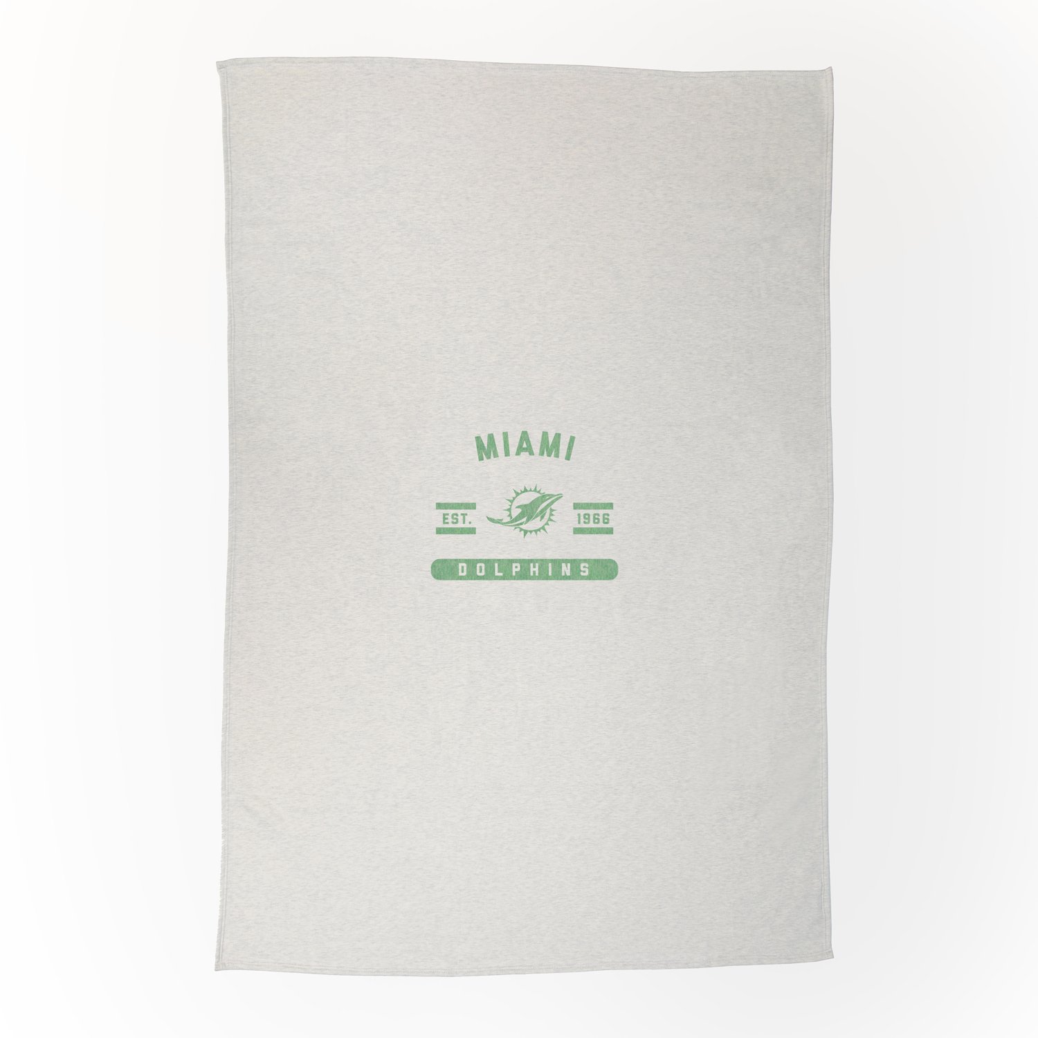 Logo Brands Miami Dolphins Sublimated Sweatshirt Blanket Academy