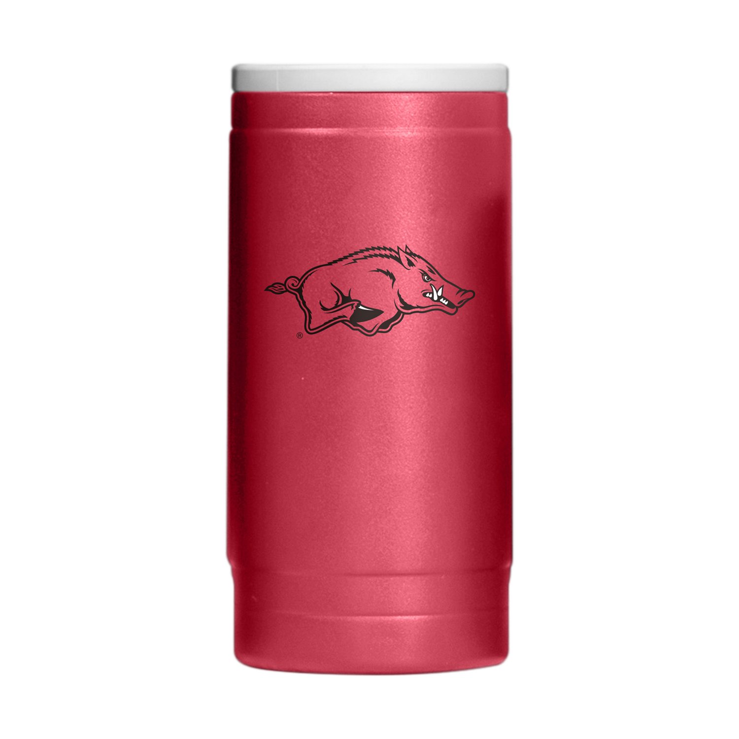 Logo Brands University of Arkansas Flip Powder Slim Can Coolie Academy