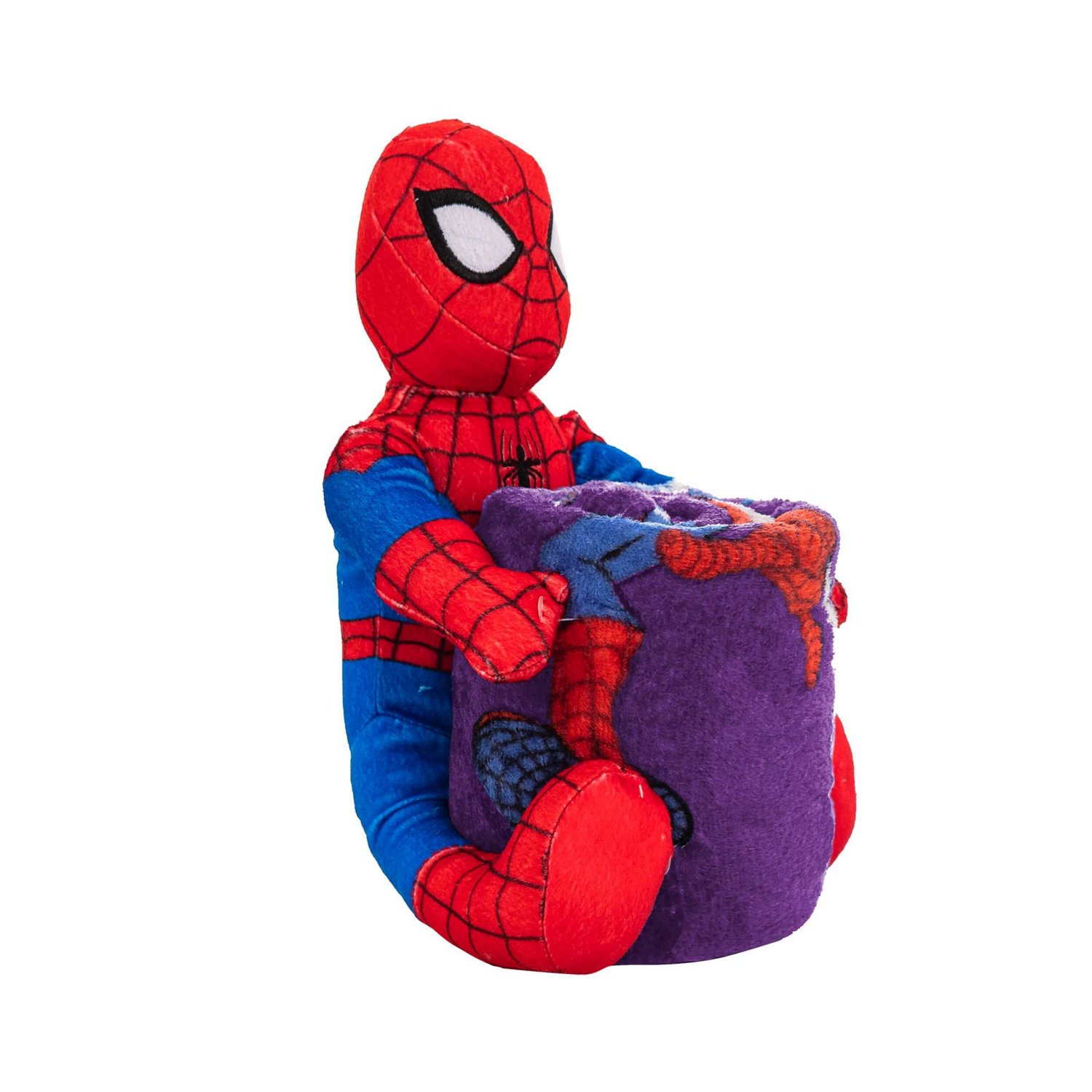 Northwest x Disney Clemson Tigers Spiderman Hugger Pillow Throw Blanket