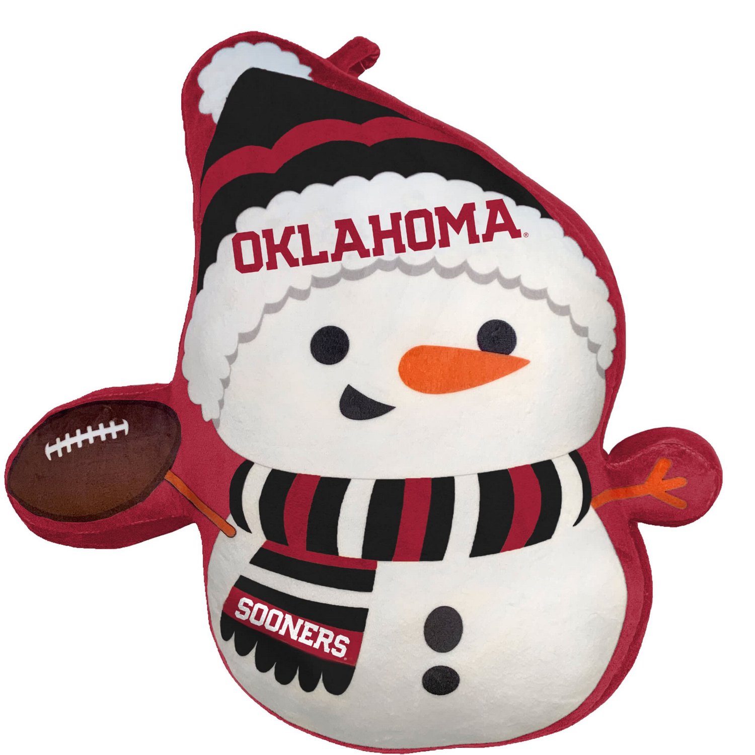 Oklahoma Sooners Holiday Snowman Plushlete Pillow Academy