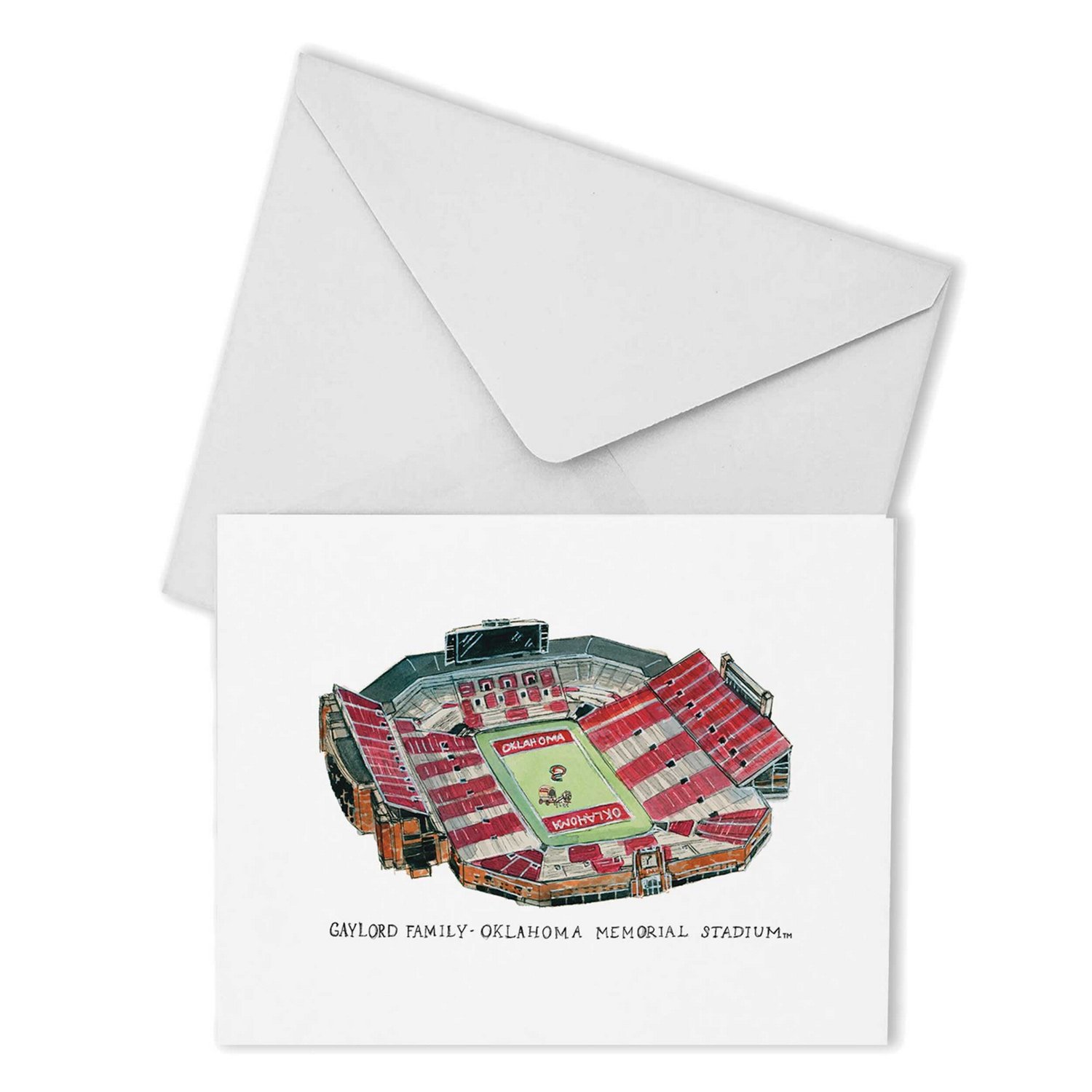 Oklahoma Sooners Valiant Stadium Boxed Note Card Set Academy
