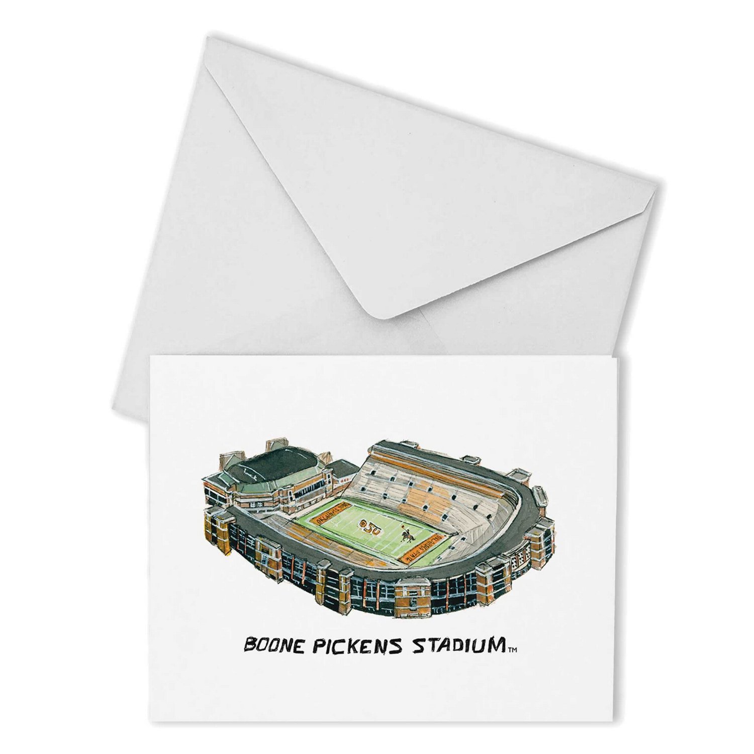 Oklahoma State Cowboys Valiant Stadium Boxed Note Card Set Academy