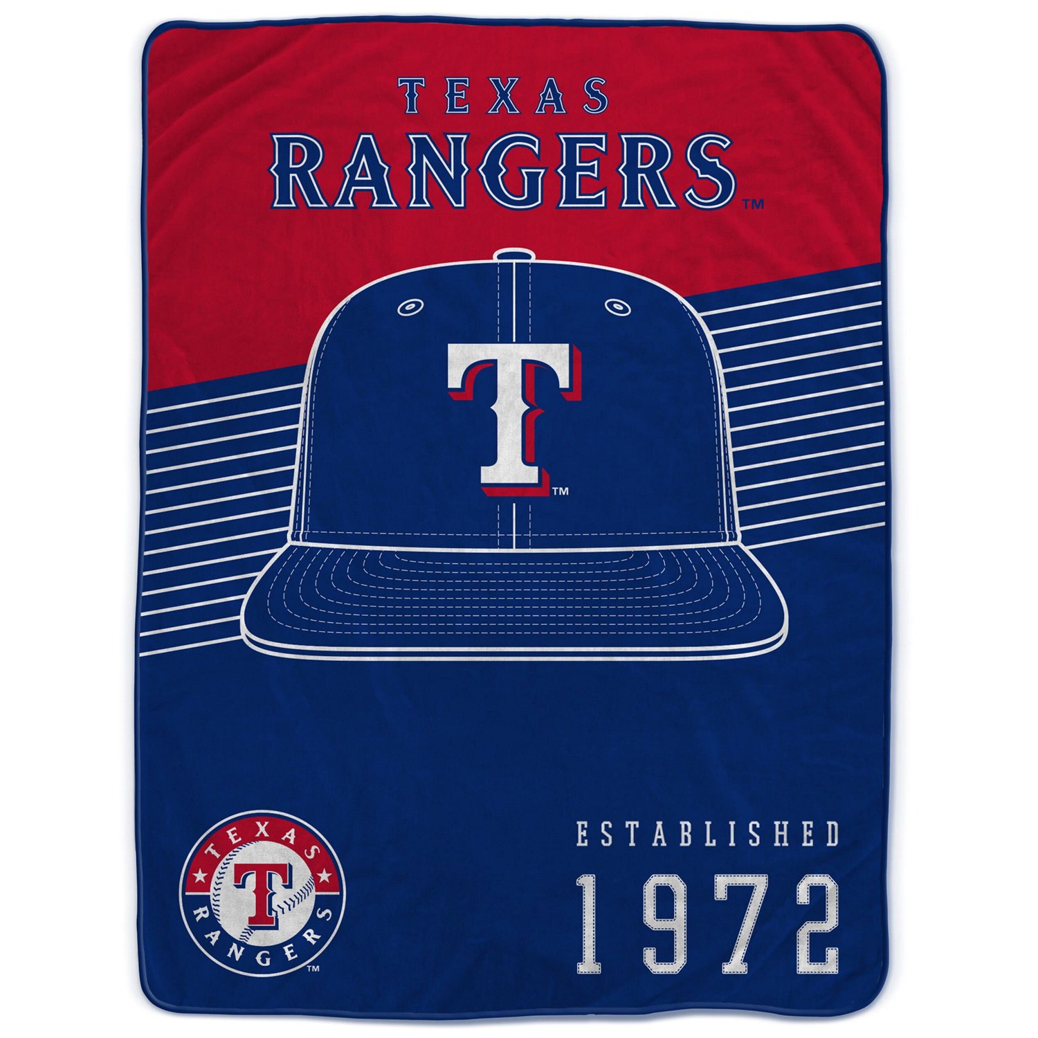 Pegasus Texas Rangers 60 x 80 Hat Stripes Throw Blanket | Academy
