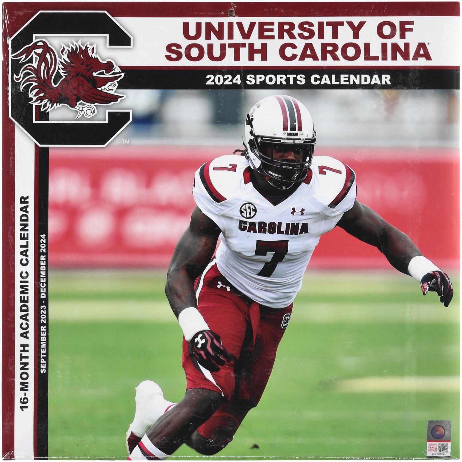 South Carolina Gamecocks 2024 12'' x 12'' Team Wall Calendar Academy