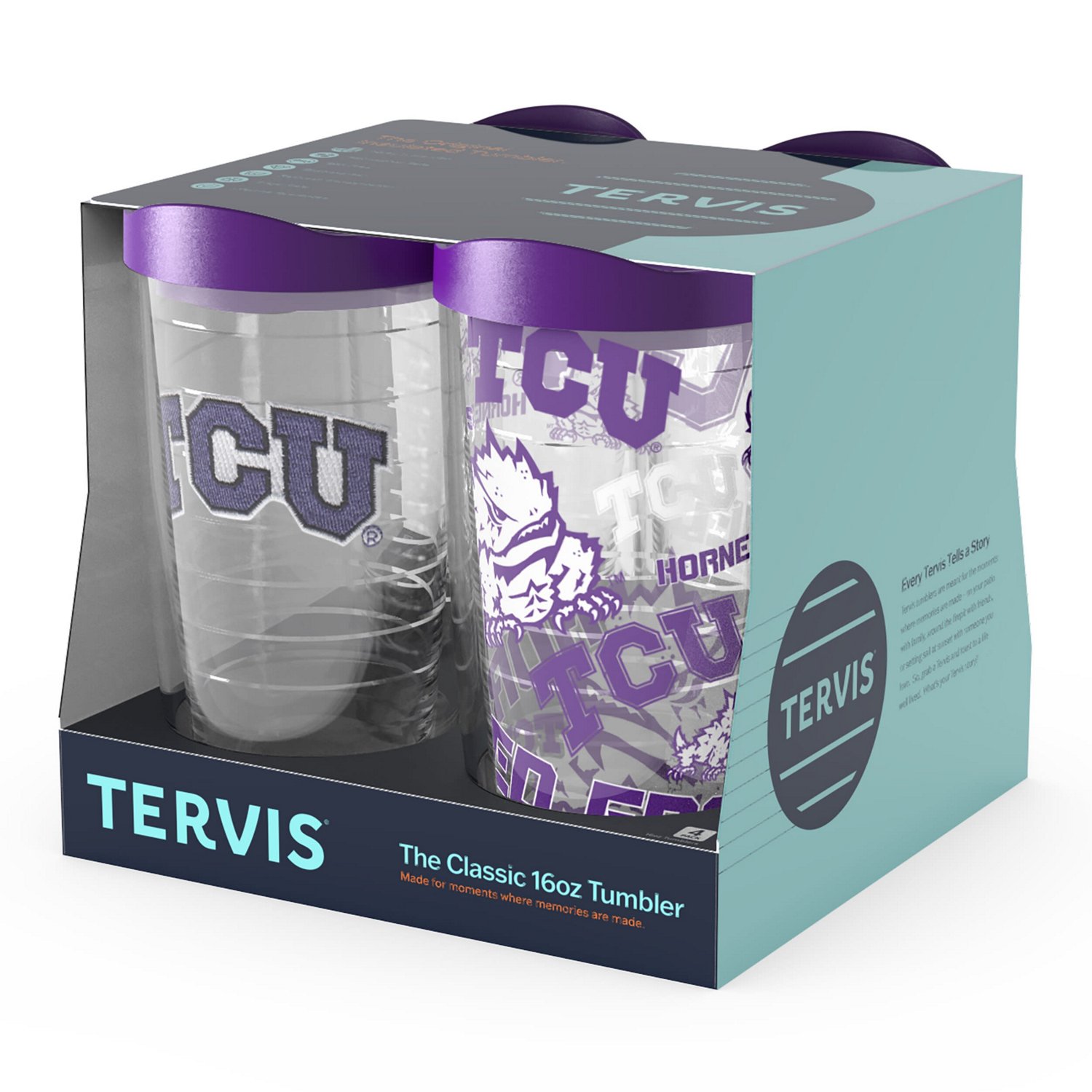 Tervis TCU Horned Frogs Four-Pack 16oz Classic Tumbler Set | Academy
