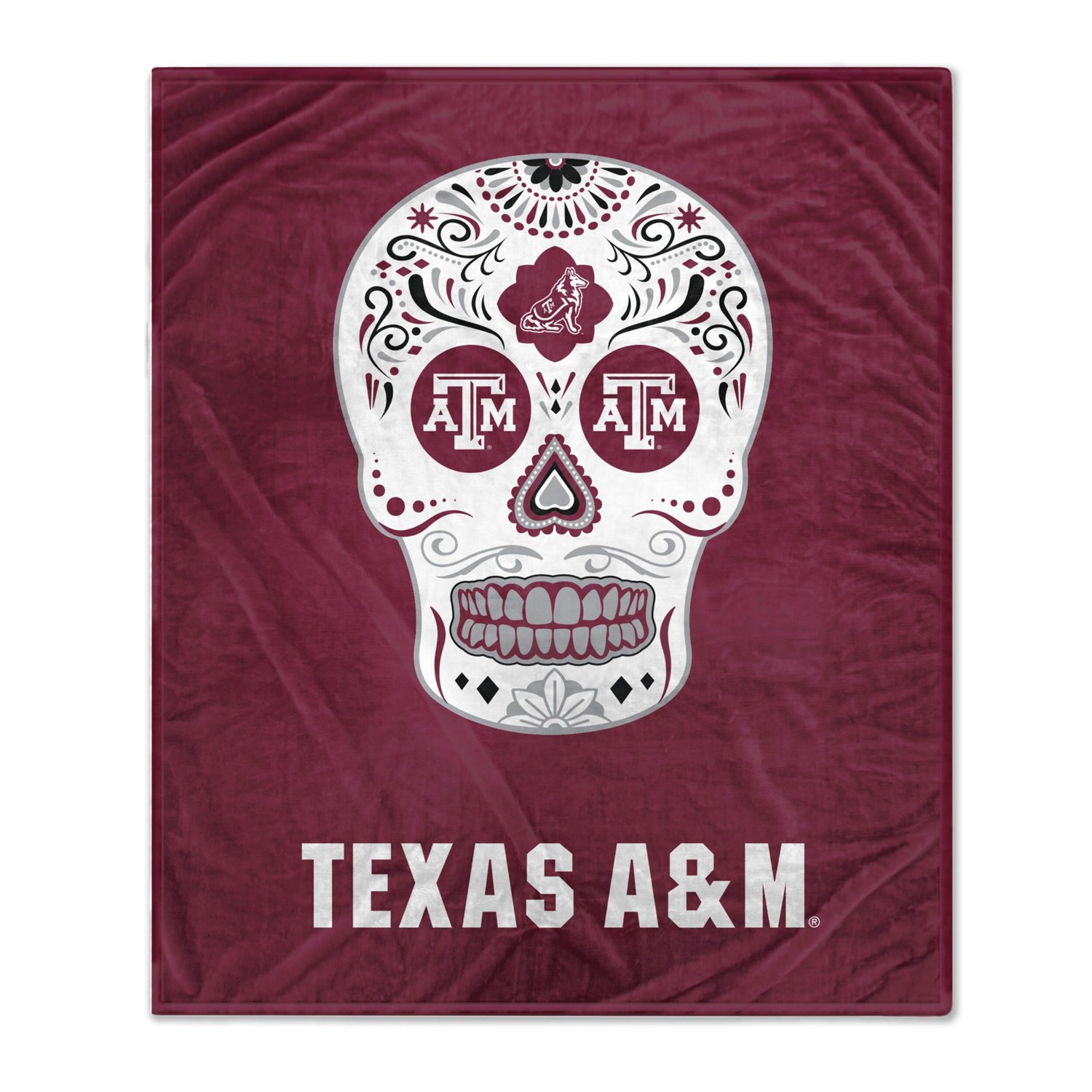 Texas AM Aggies 60'' x 70'' Sugar Skull Fleece Blanket Academy