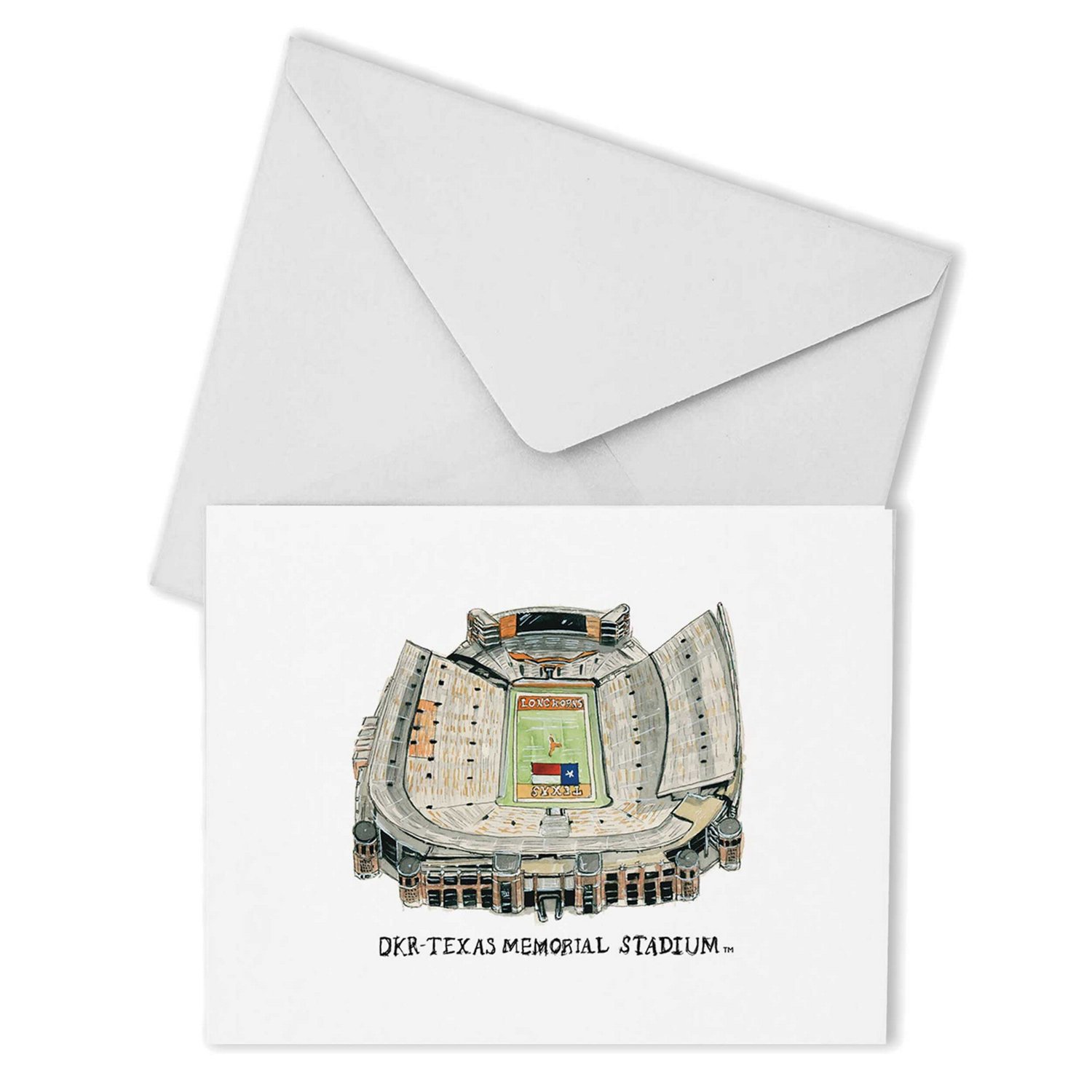 Texas Longhorns Valiant Stadium Boxed Note Card Set Academy