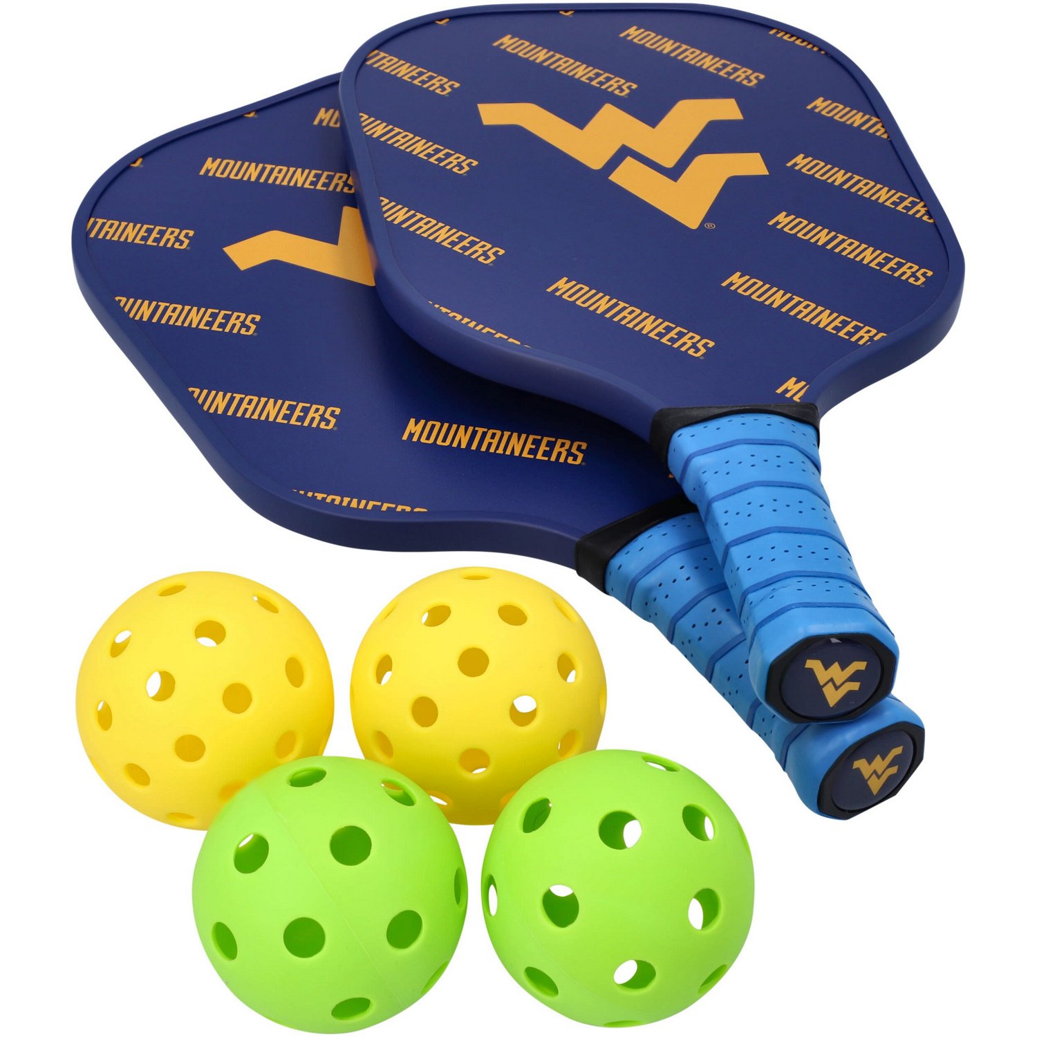 West Virginia Mountaineers Pickleball Paddle Set Academy