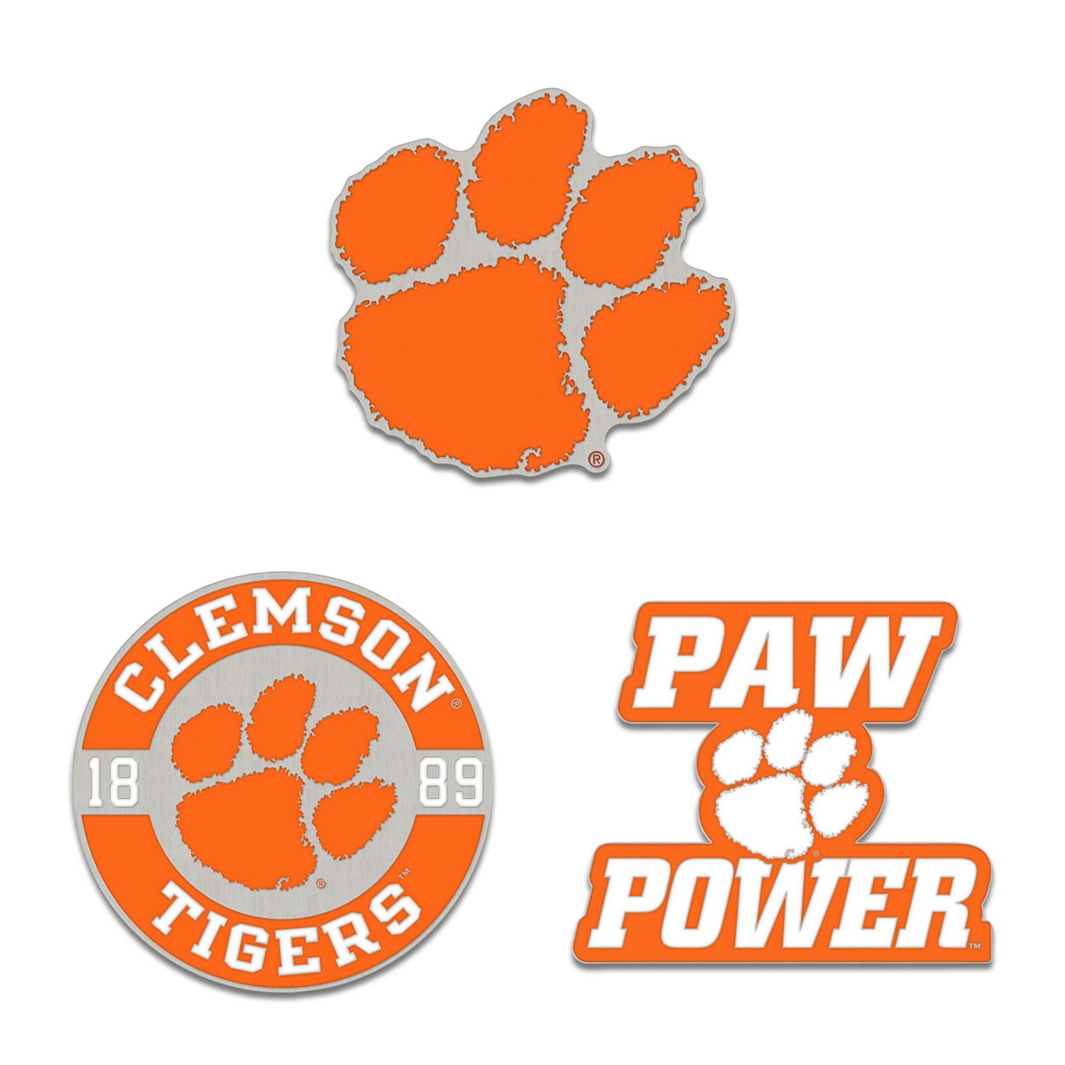 WinCraft Clemson Tigers Three-Piece Collector Pin Set | Academy