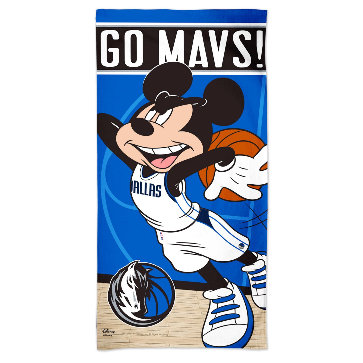 WinCraft Dallas Mavericks 30'' X 60'' Disney Spectra Beach Towel | Academy