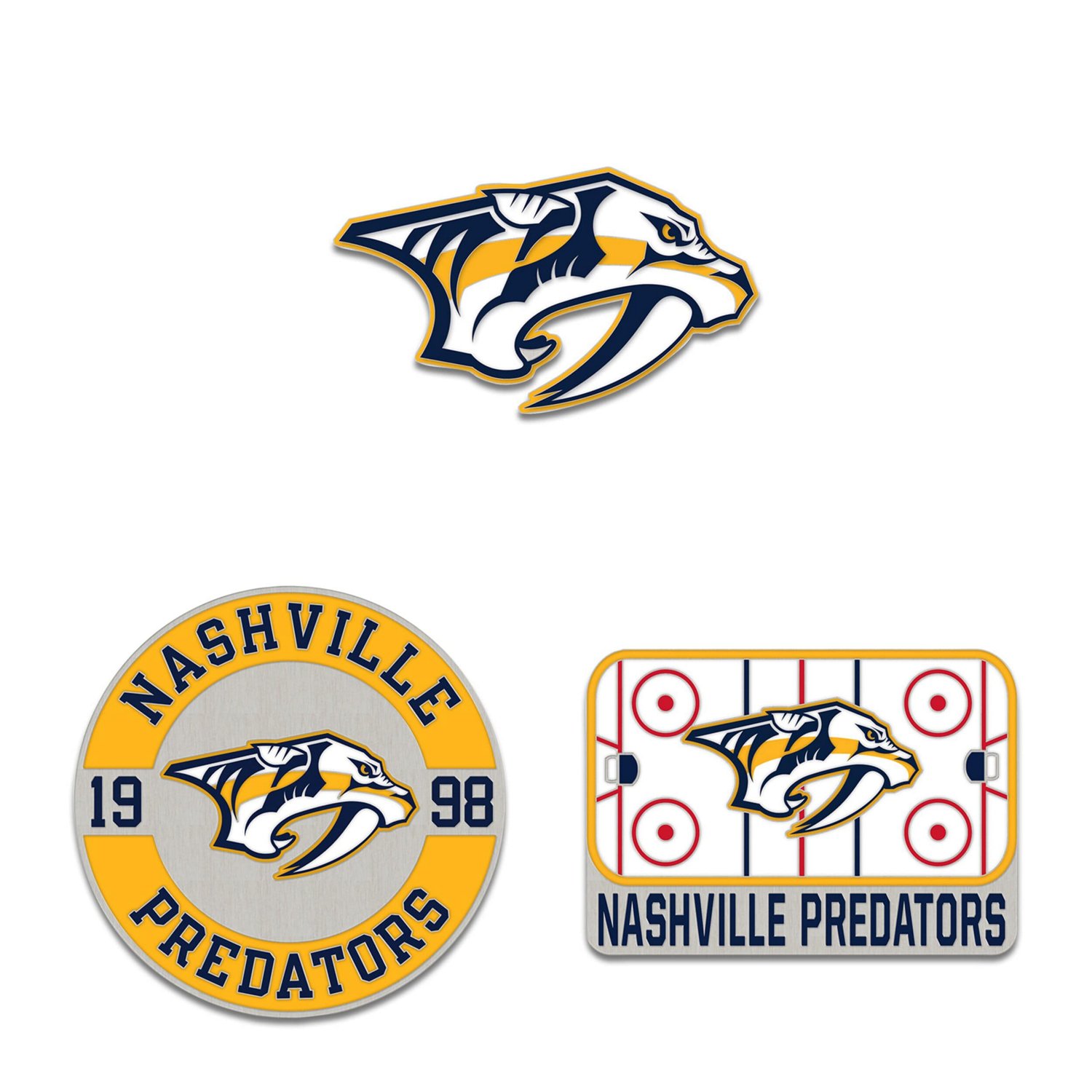 WinCraft Nashville Predators Three-Piece Collector Pin Set | Academy