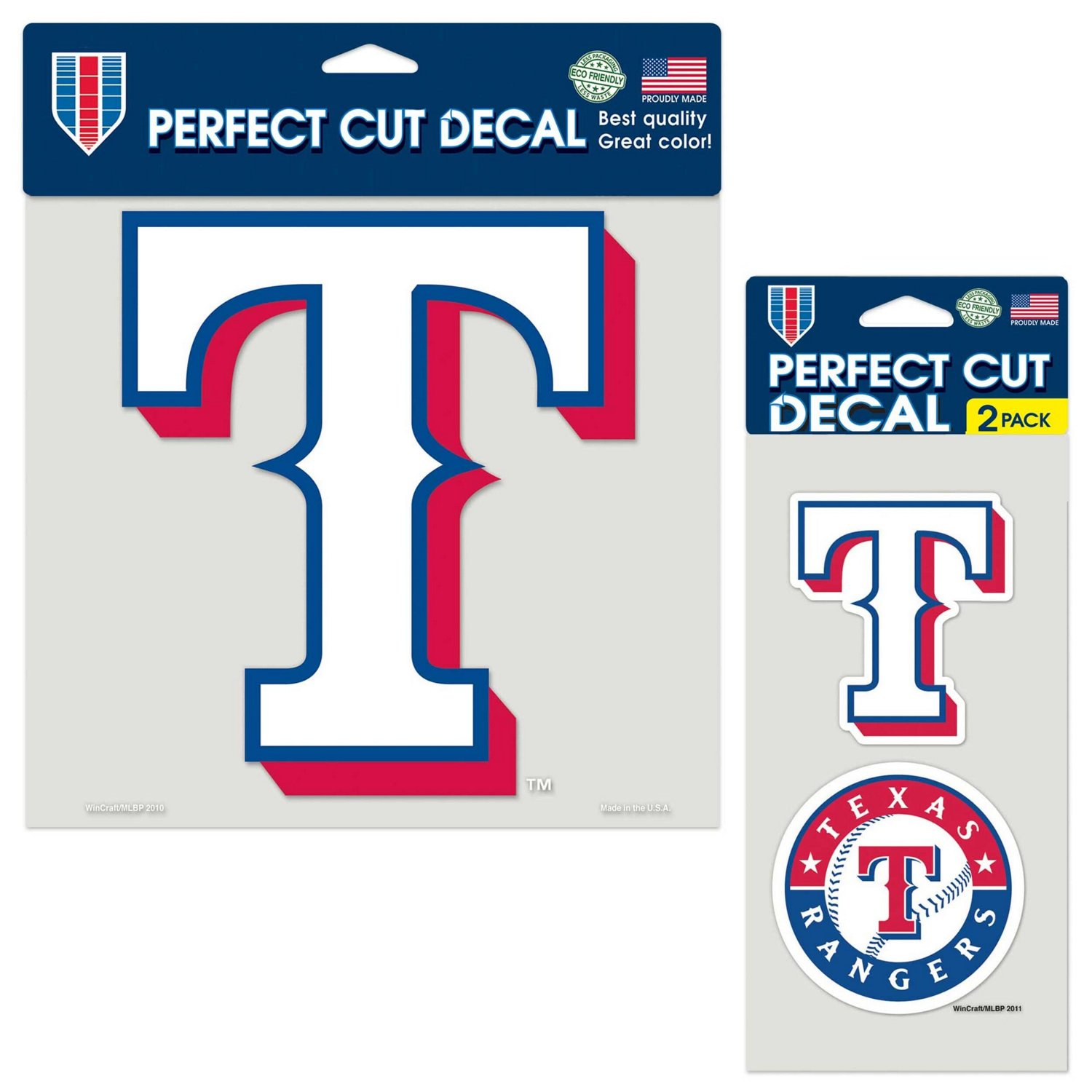 WinCraft Texas Rangers Three-Pack Perfect Cut Decal Sheet | Academy