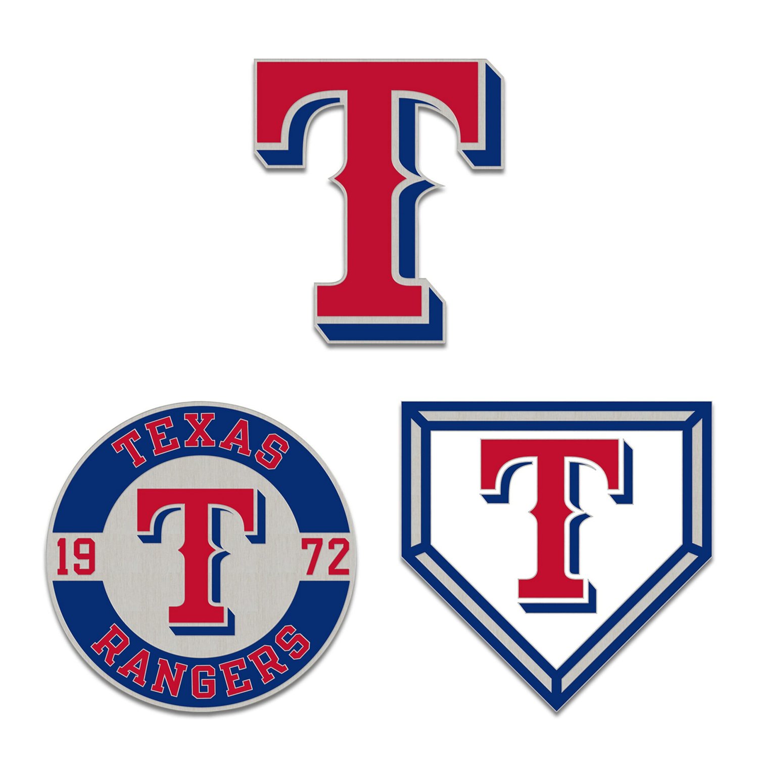 WinCraft Texas Rangers Three-Piece Collector Pin Set | Academy