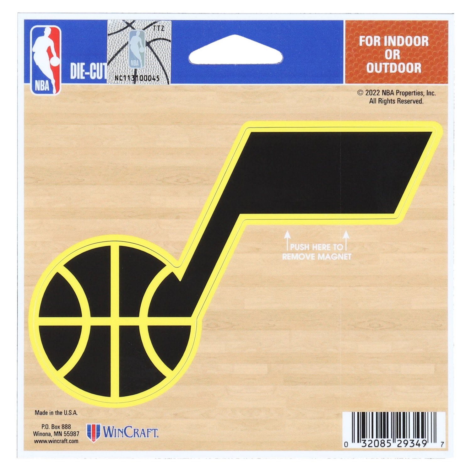 WinCraft Utah Jazz 5'' DieCut Car Academy