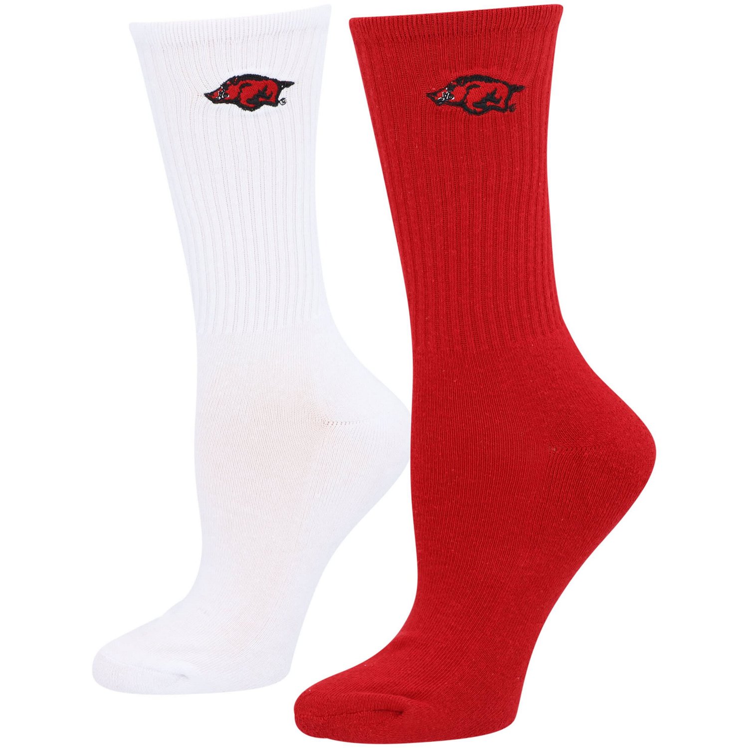 ZooZatz Cardinal/ Arkansas Razorbacks 2Pack QuarterLength Socks Academy