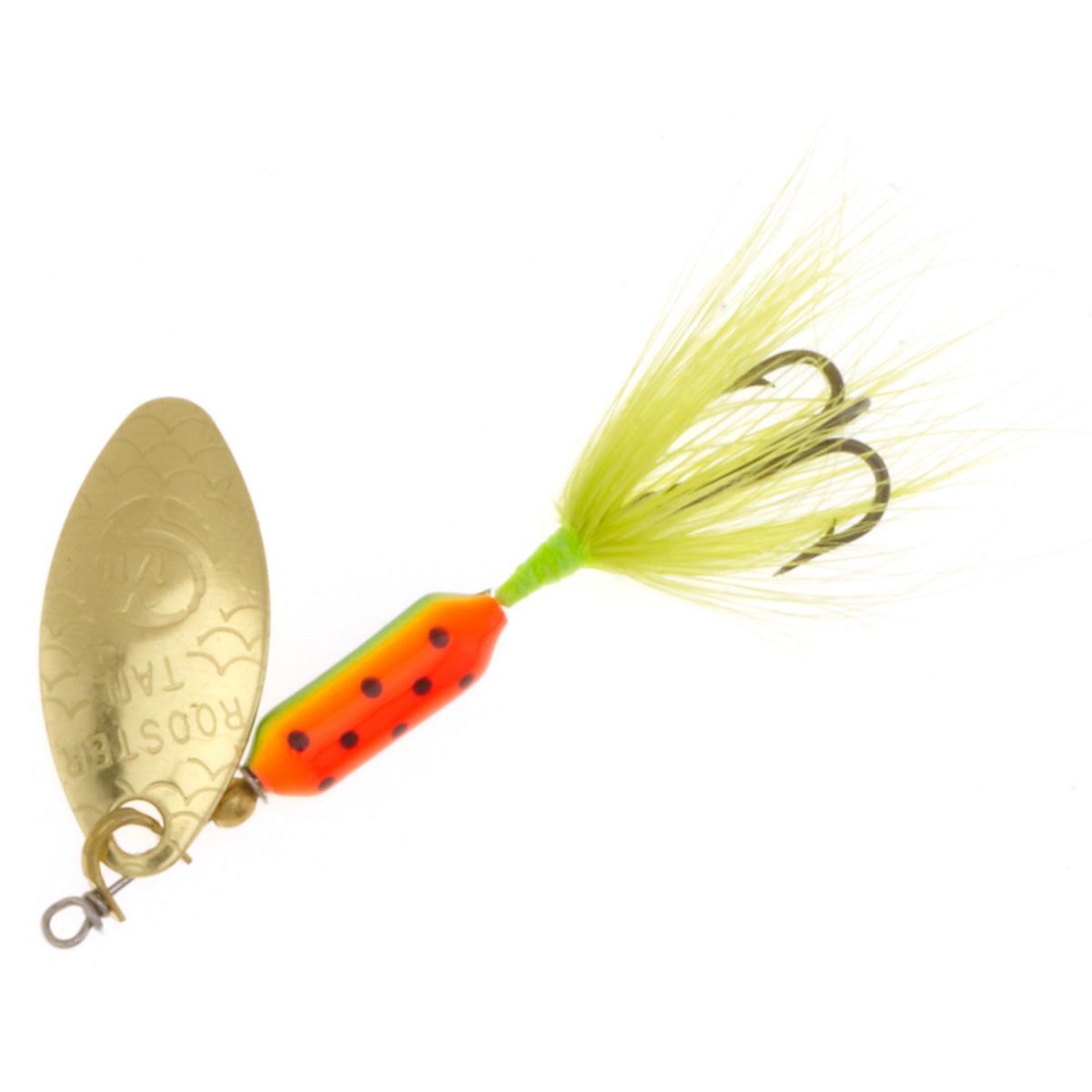 Leurre De Pêche Worden Rooster Tail – 1/170 Oz (0,1 G), Jaune – Corps Plomb, Hameçon Simple Ou Triple